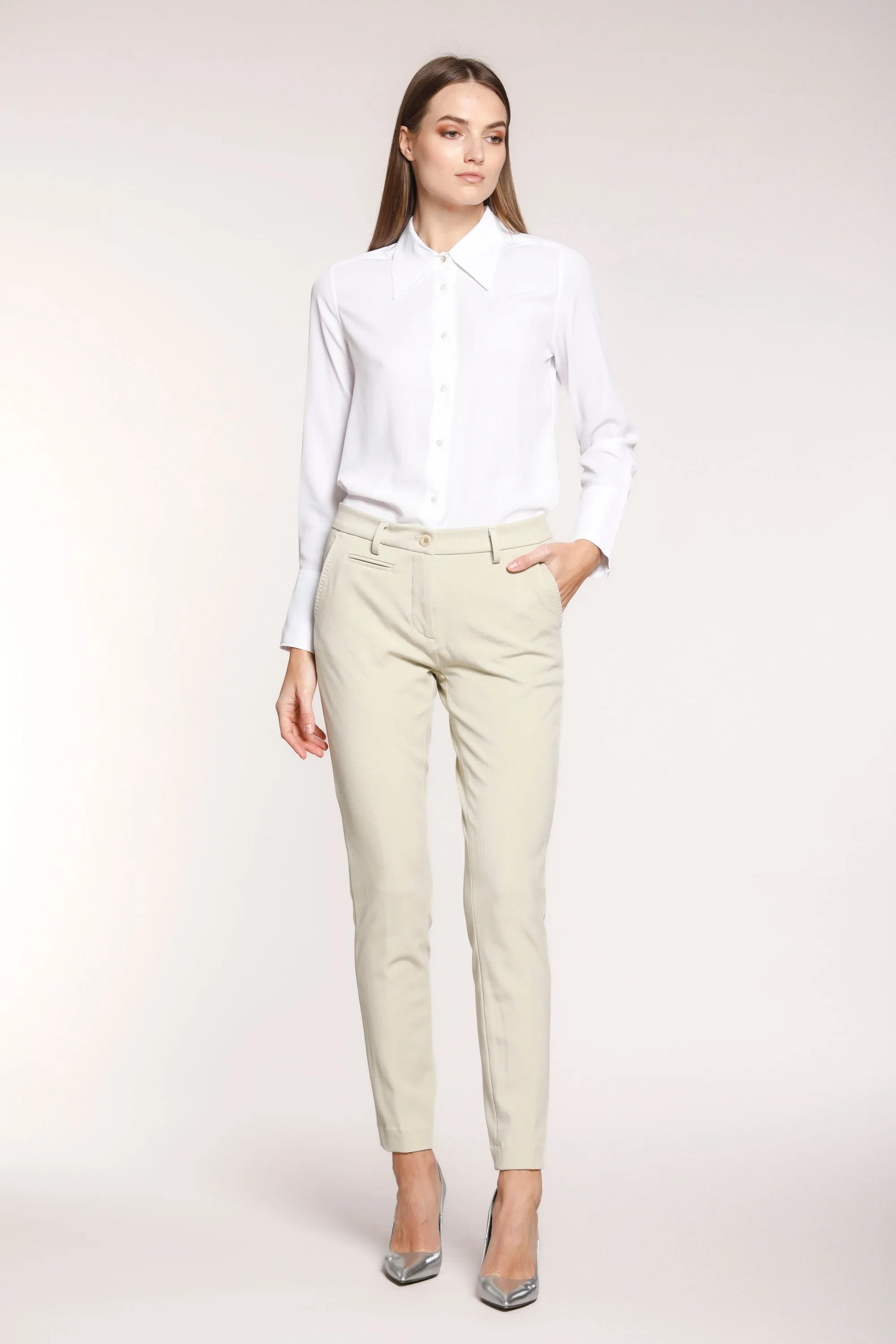 New York Slim woman technical jersey chino pants ① sold by Mason's product image thumbnail 2