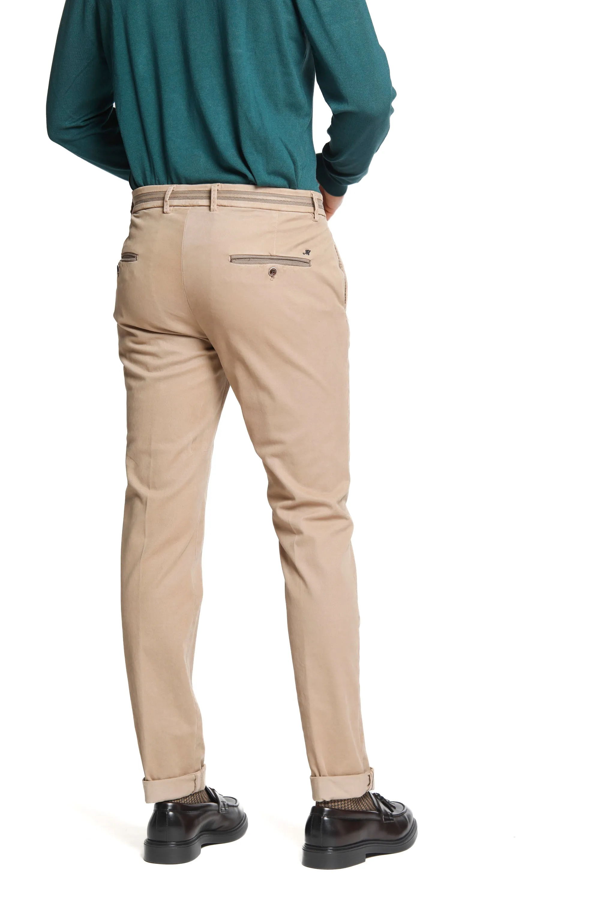 Torino Tapes man gabardine and cotton modal stretch chino pants slim sold by Mason's product image thumbnail 3
