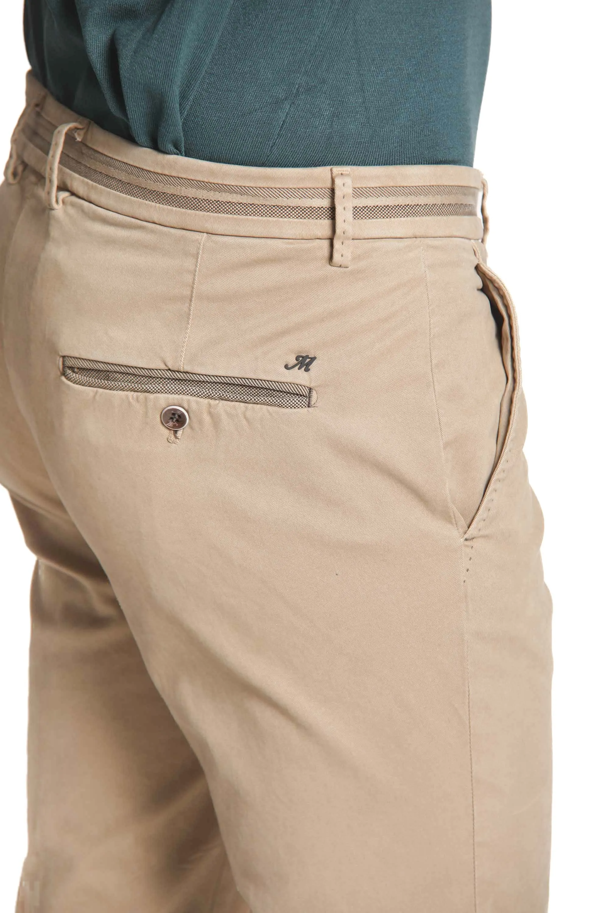 Torino Tapes man gabardine and cotton modal stretch chino pants slim sold by Mason's product image thumbnail 4