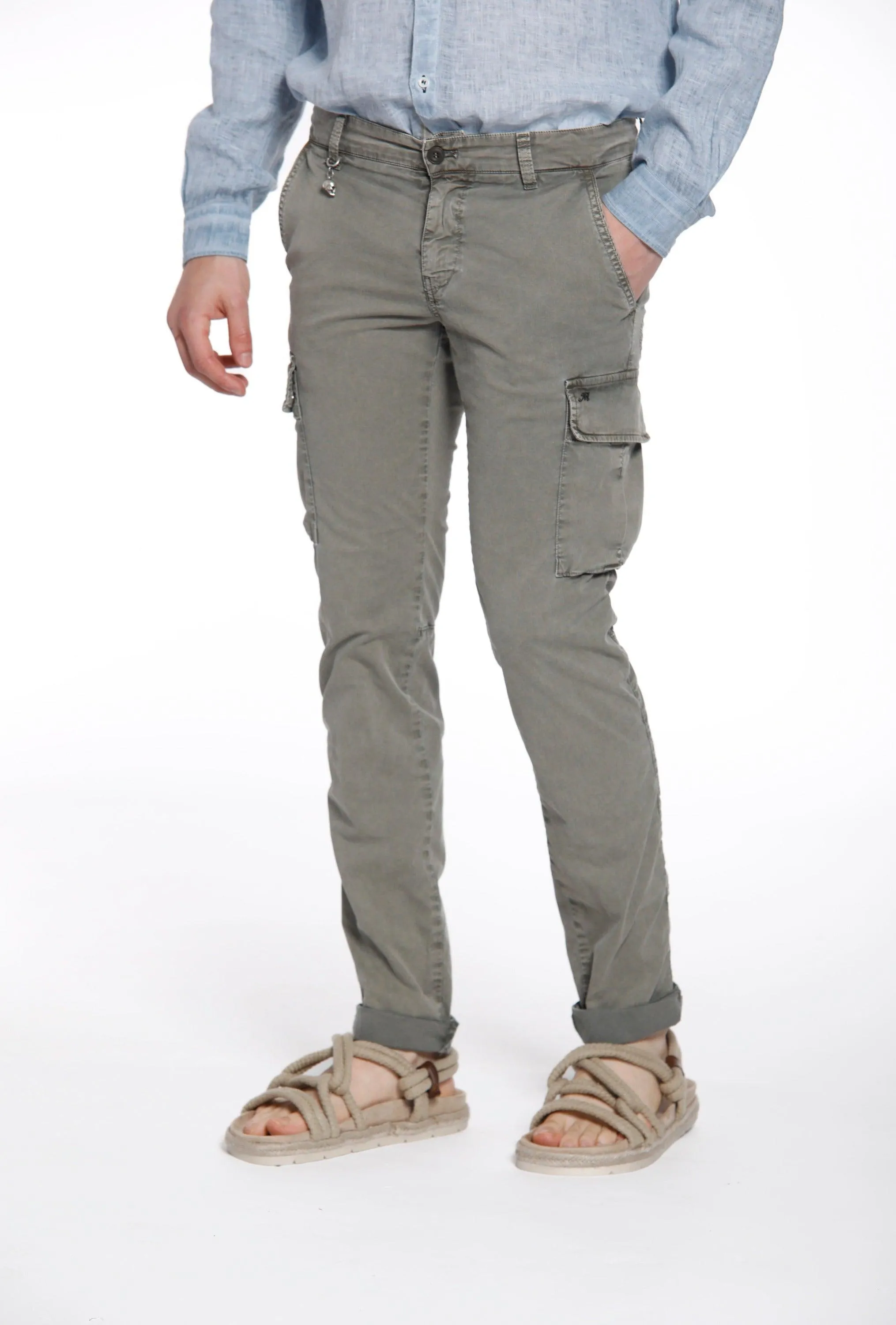 Chile man cargo pants in stretch cotton icon washing extra slim sold by Mason's