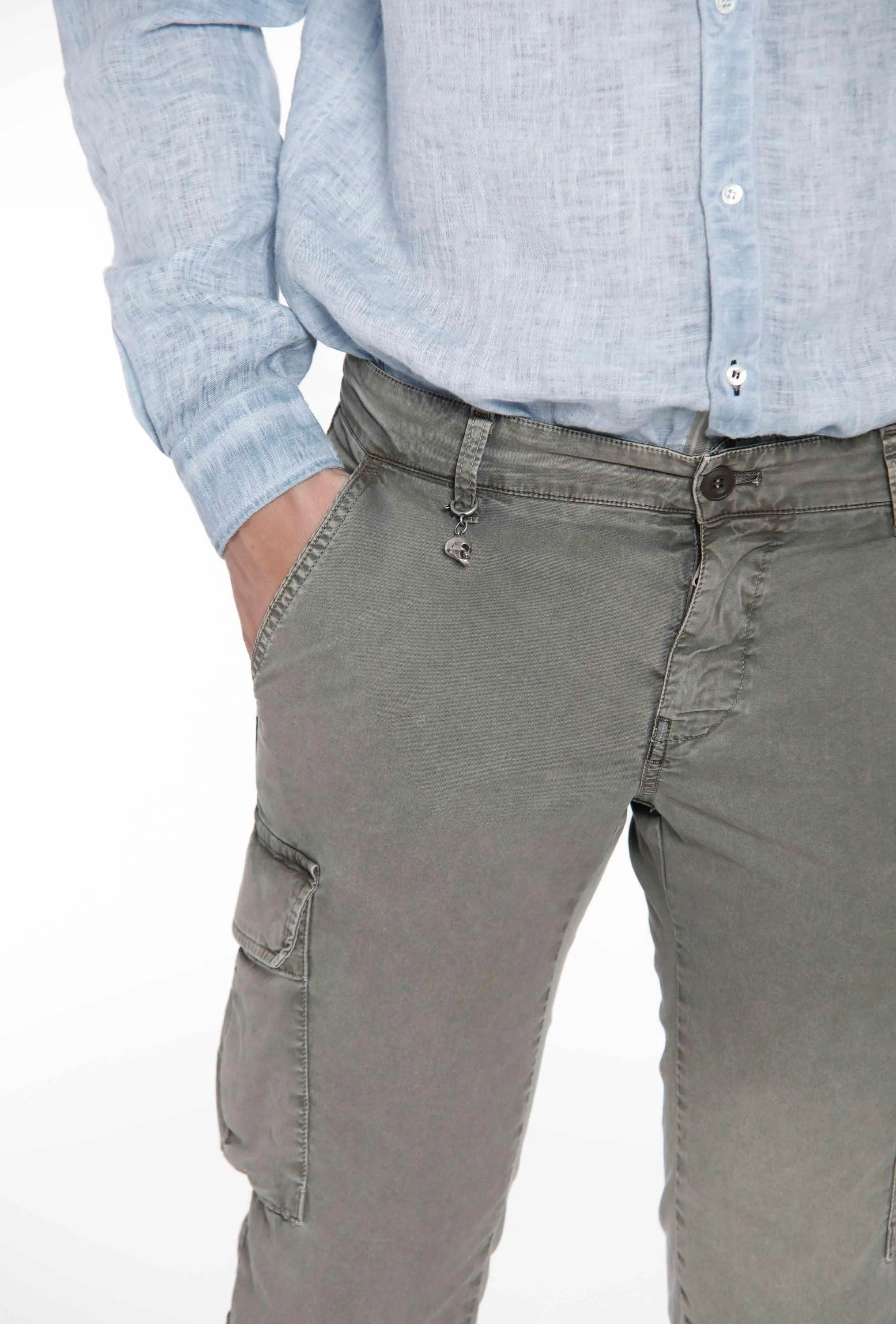 Chile man cargo pants in stretch cotton icon washing extra slim sold by Mason's product image thumbnail 4