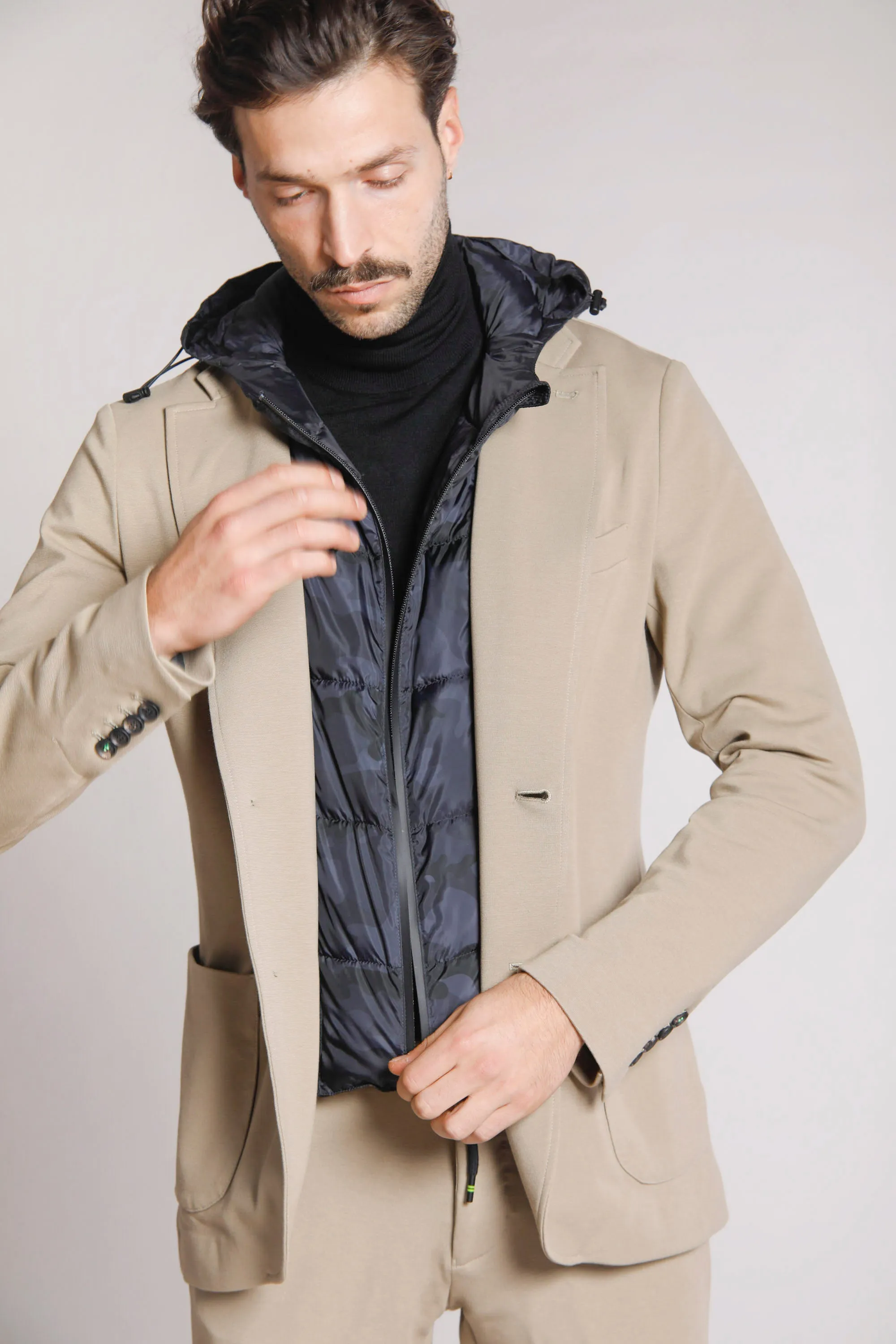 New Verga man blazer in technical jersey sold by Mason's