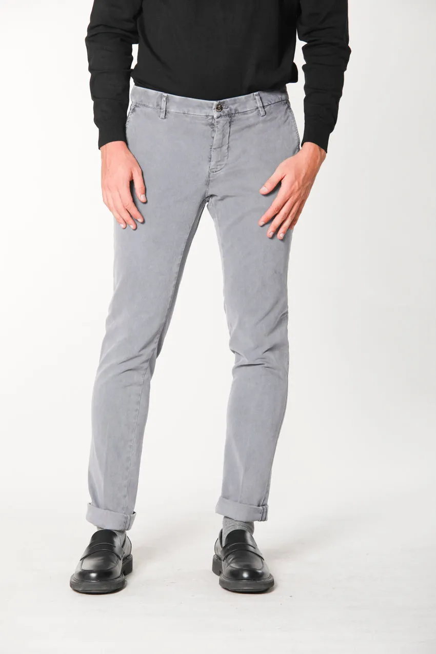 Milano Style Essential man chino pant in gabardine and modal stretch extra slim fit sold by Mason's
