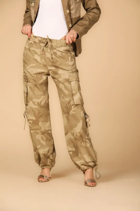 Francis women's cargo jogger pants in tencel with camouflage print relaxed sold by Mason's