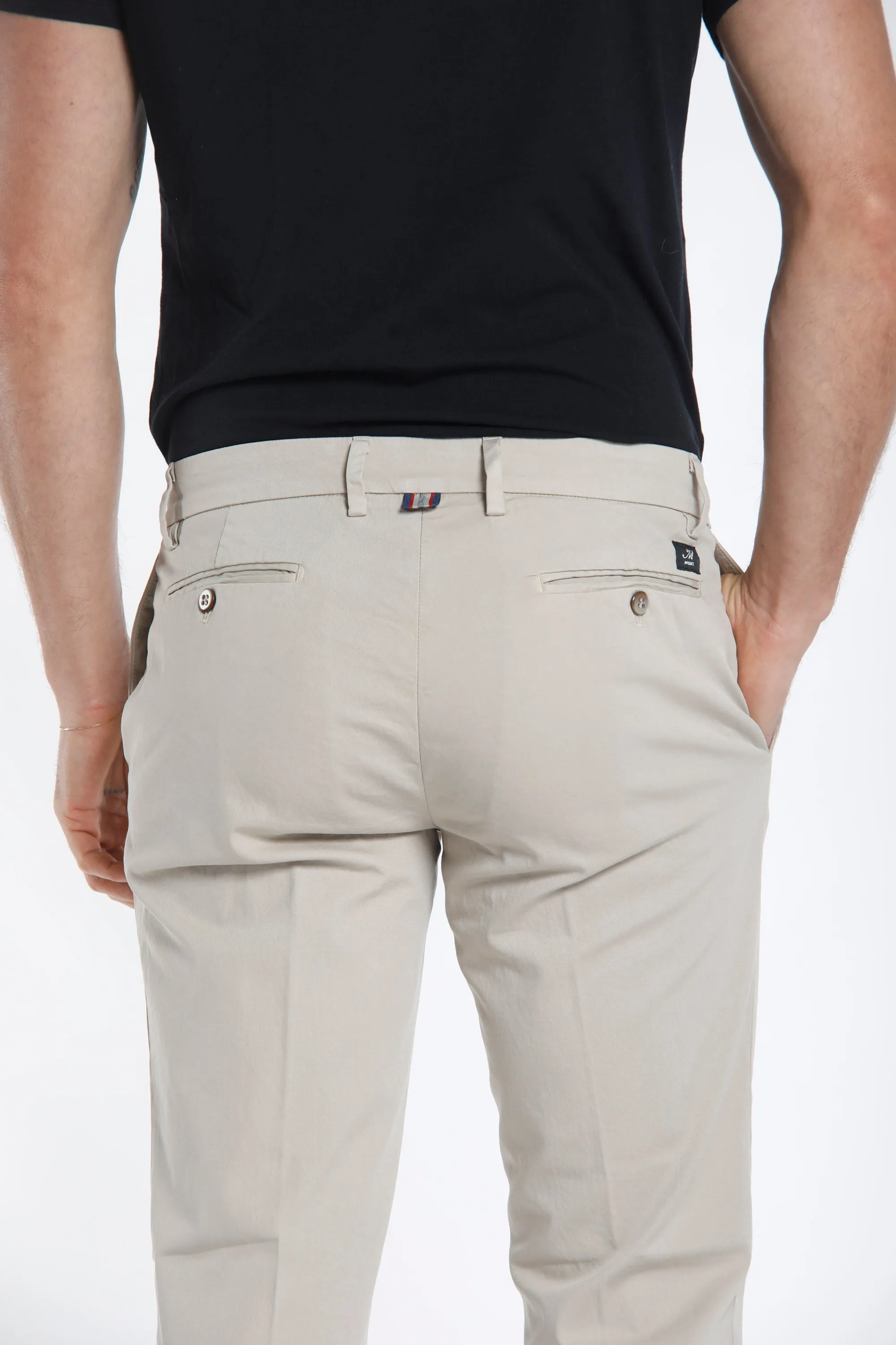 New York man chino pants in stretch satin regular ① sold by Mason's product image thumbnail 5