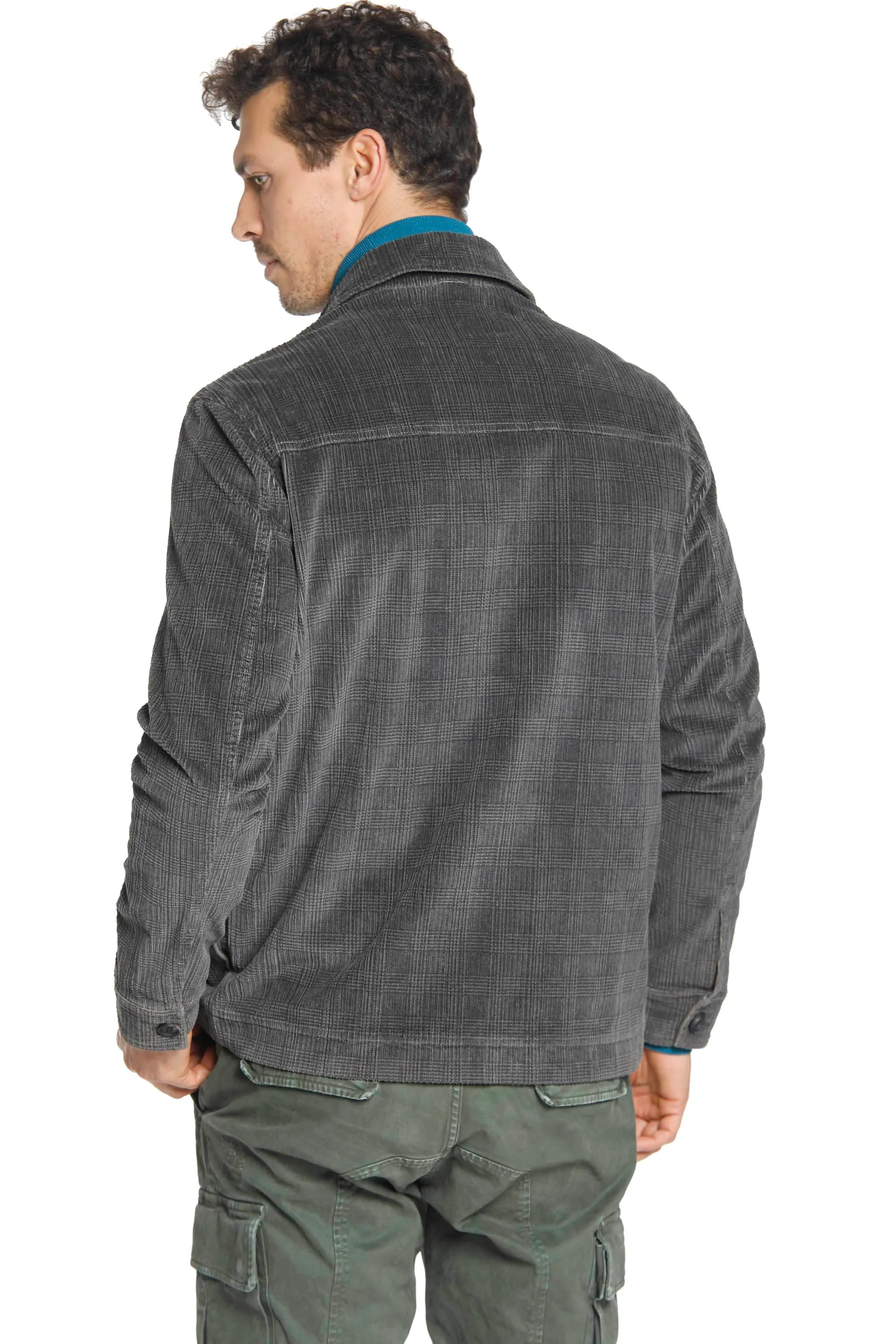 Steve man corduroy overshirt with chevron pattern sold by Mason's product image thumbnail 4