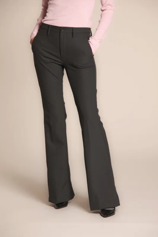 New York Flare women's chino pants in jersey slim fit  sold by Mason's