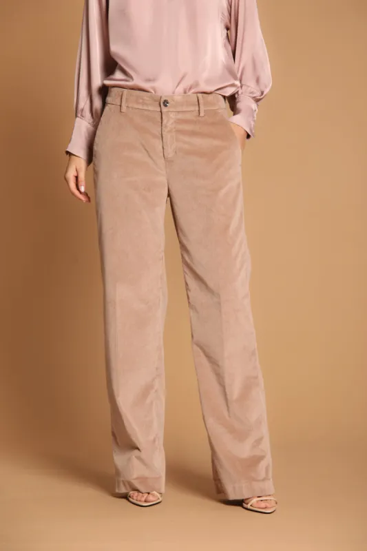New York Straight women's chino pants in velvet corduroy straight fit  sold by Mason's