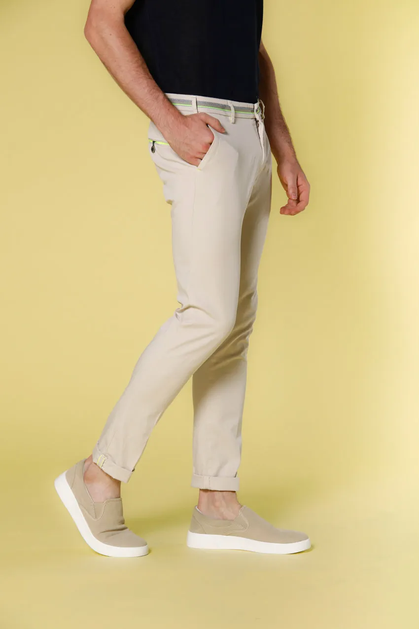 Milano Start men's chino pants in stretch satin with ribbons extra slim sold by Mason's product image thumbnail 3