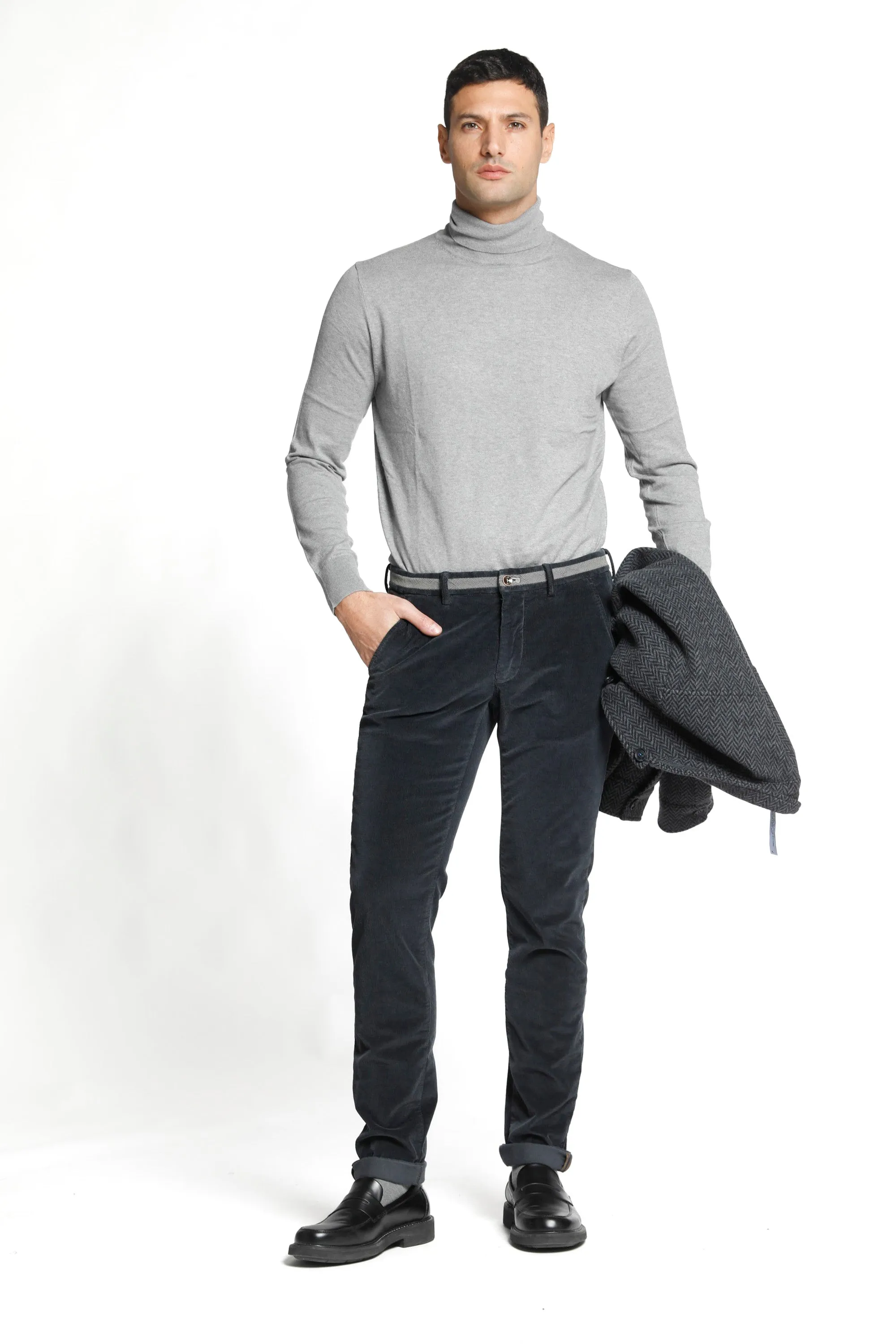 Torino University man 1500 velvet striped chino pants slim sold by Mason's product image thumbnail 2