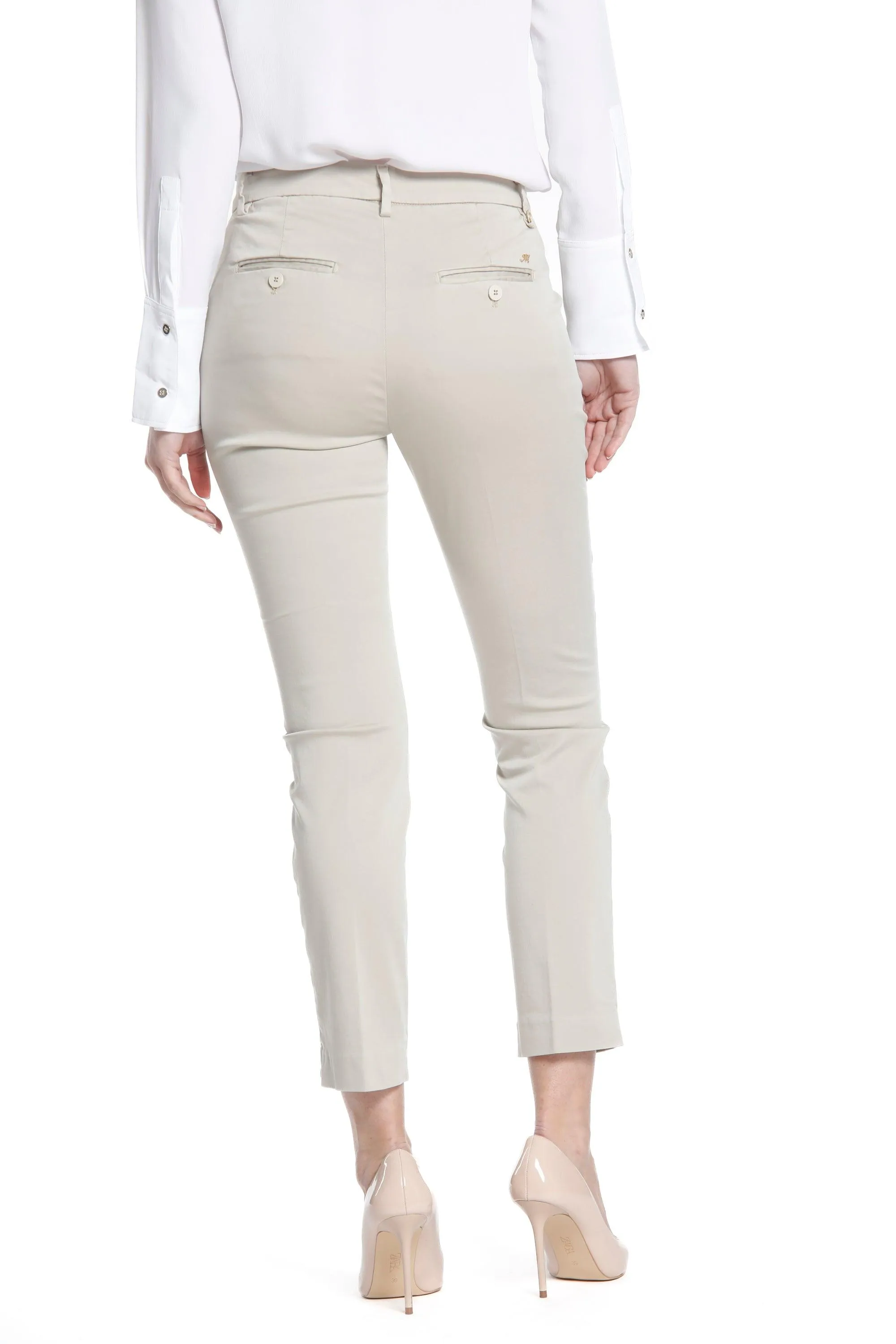 New York Slim woman chino pants in stretch satin slim ① sold by Mason's product image thumbnail 4