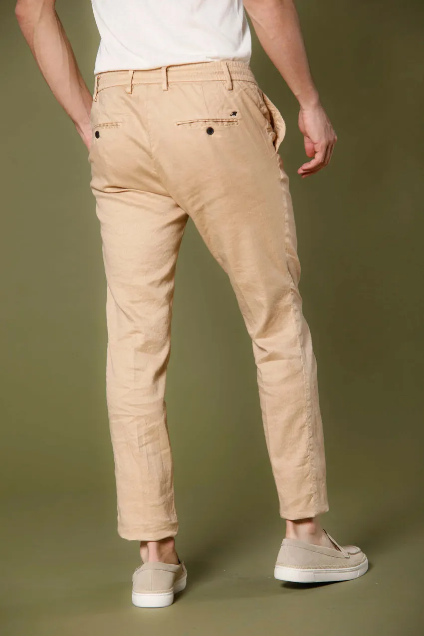 Milano Jogger men's chino jogger in cotton and linen extra slim sold by Mason's product image thumbnail 4