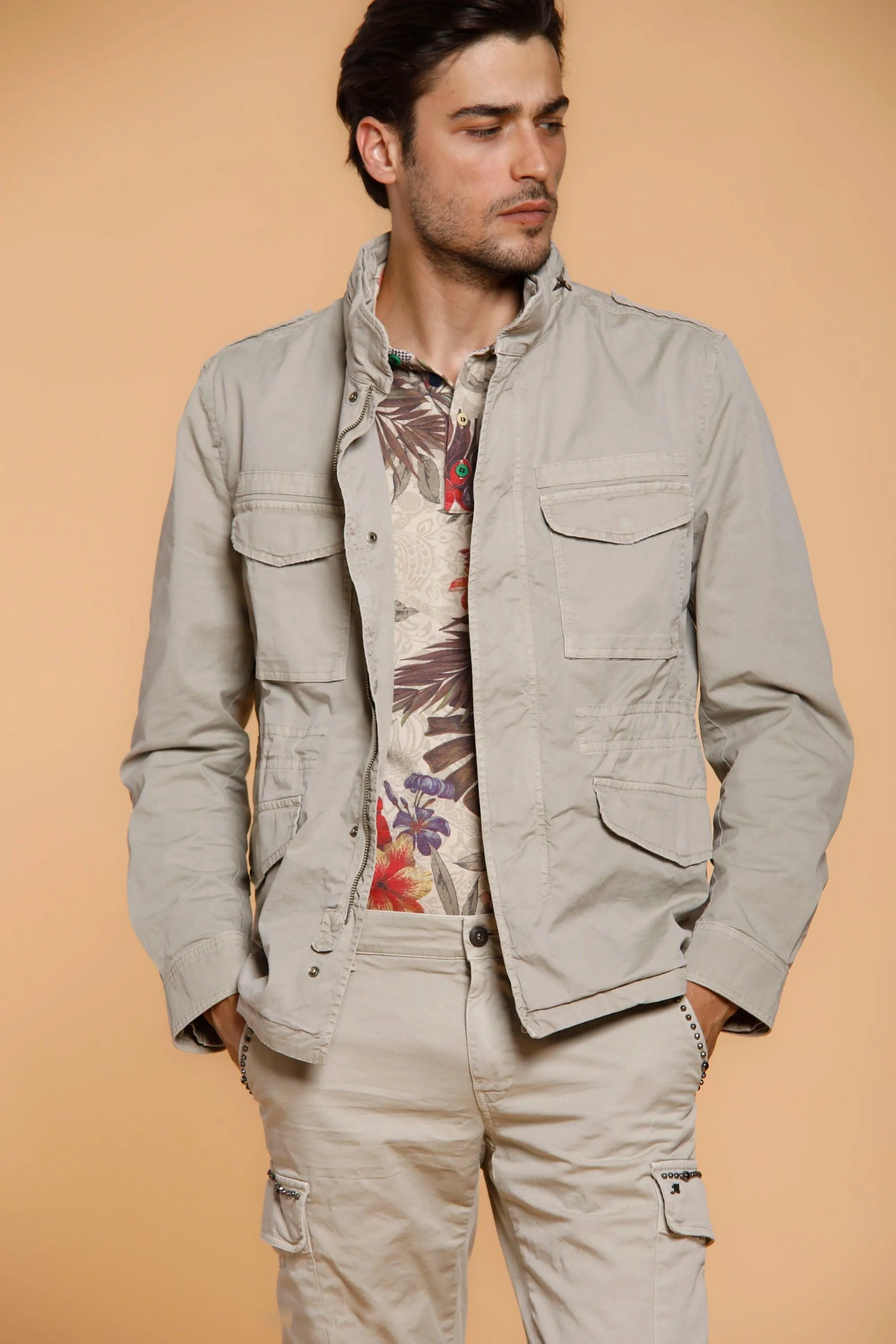 M74 Jacket man stretch cotton twill jacket sold by Mason's
