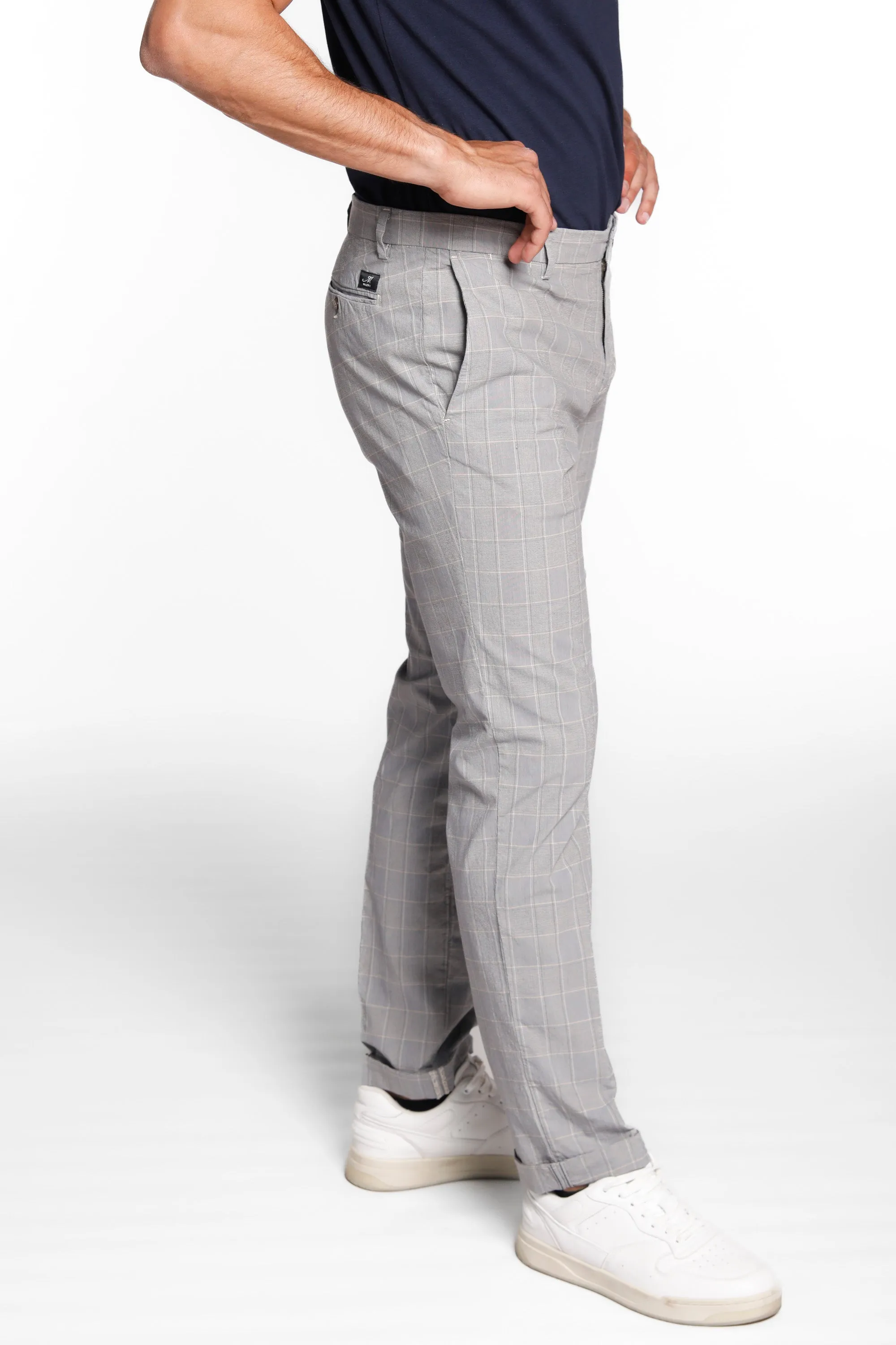 New York man chino pants in tencel and cotton with shaded Wales pattern regular sold by Mason's product image thumbnail 3