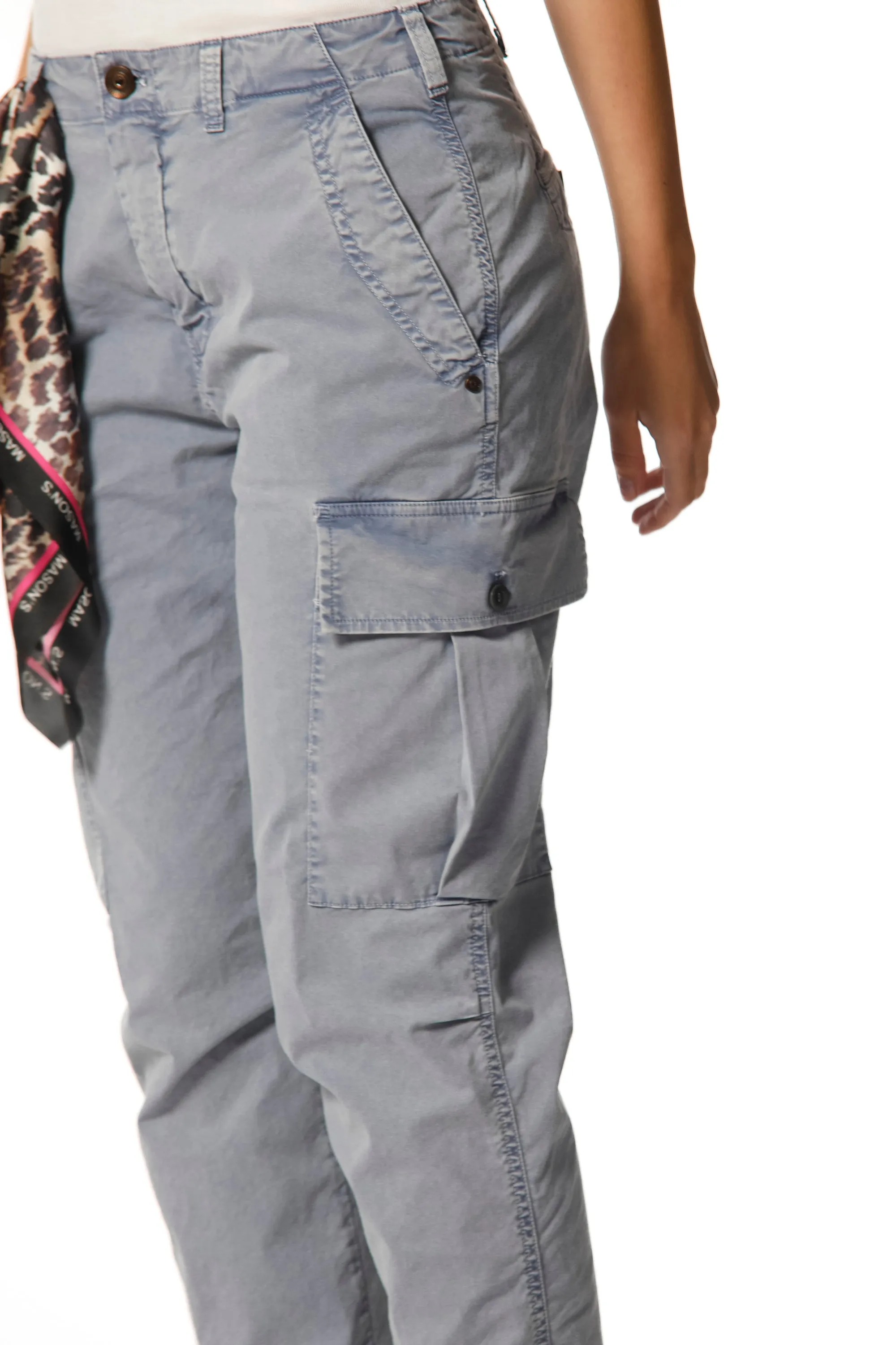 Judy Archivio woman cargo pants in stretch cotton icon washes relaxed sold by Mason's product image thumbnail 5