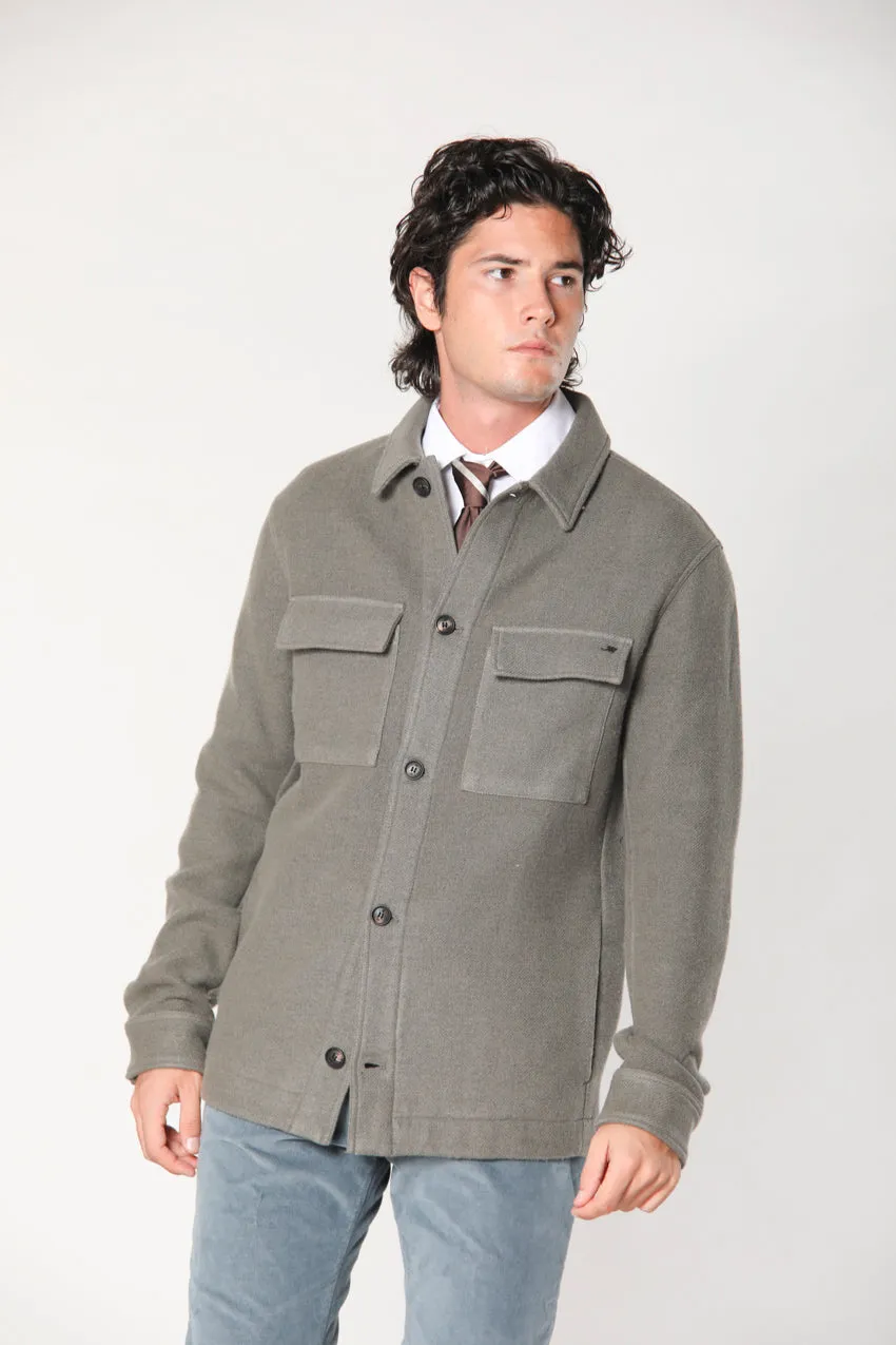 Steve man wool cloth overshirt with pockets sold by Mason's