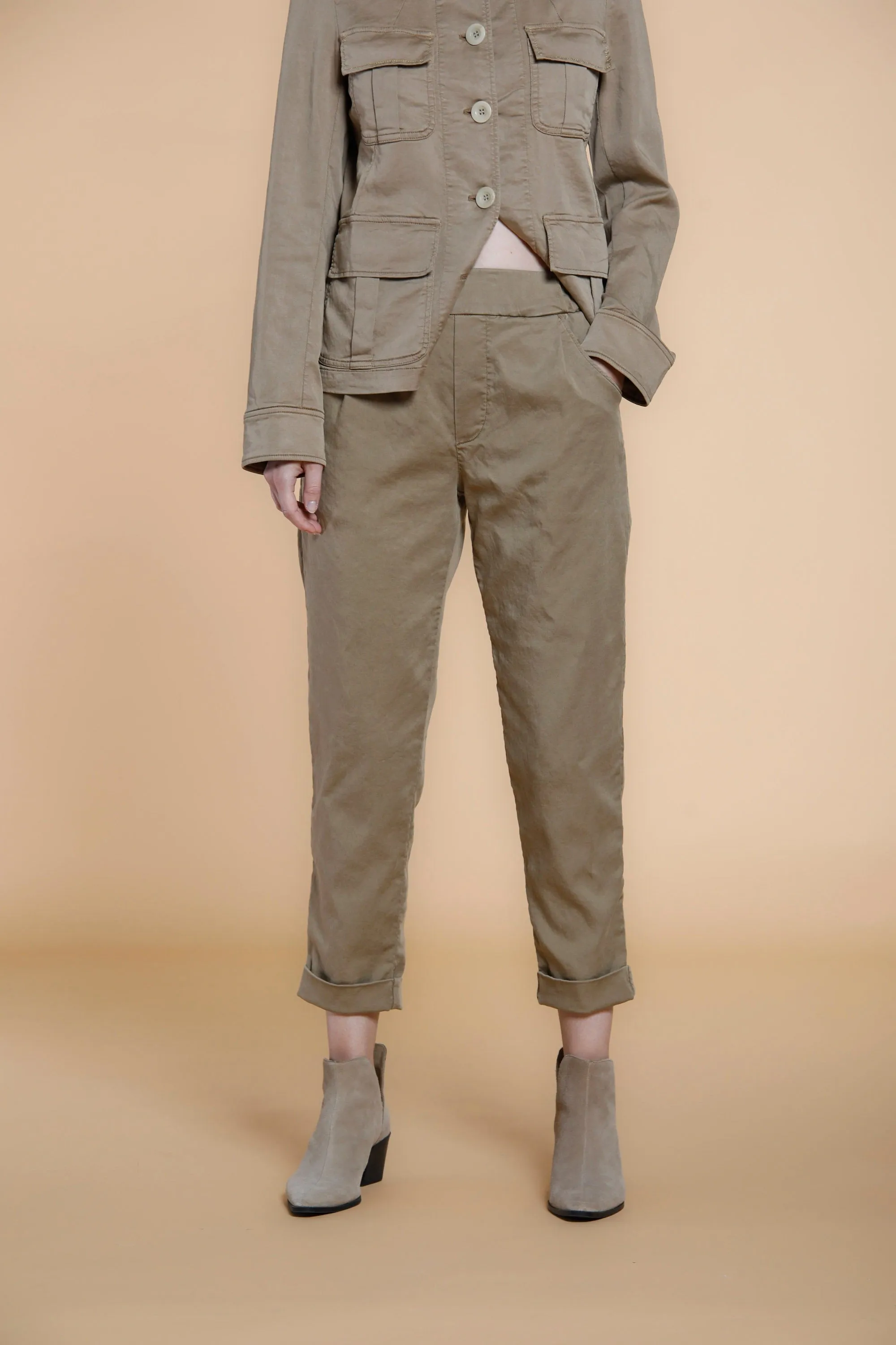 Easy Jogger woman chino pants in jersey relaxed sold by Mason's