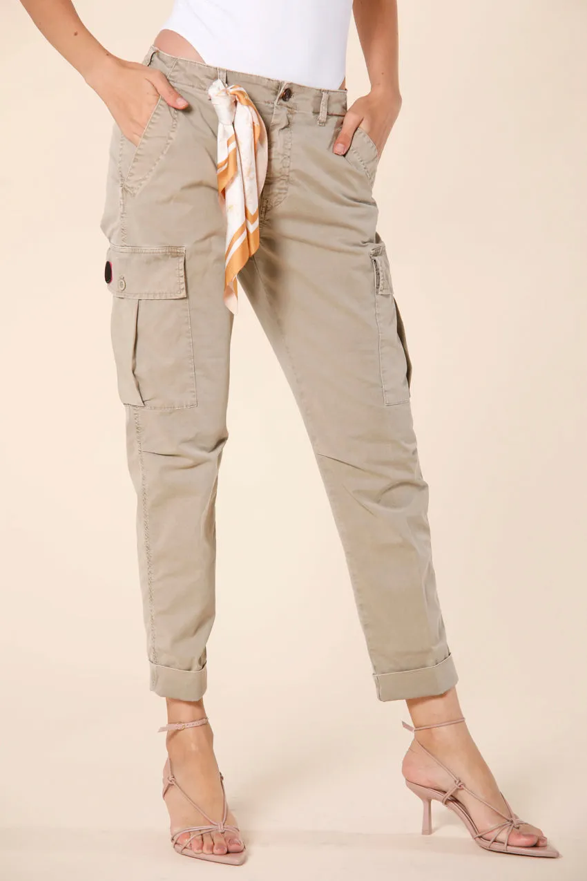 Judy Archivio W women's cargo pants in cotton twill icon washes relaxed sold by Mason's