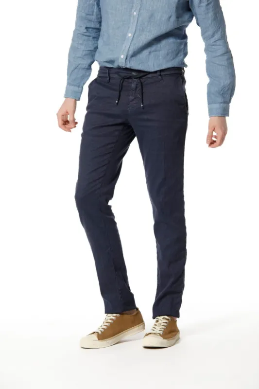 Milano Jogger men's chino jogger in cotton and linen  extra slim sold by Mason's