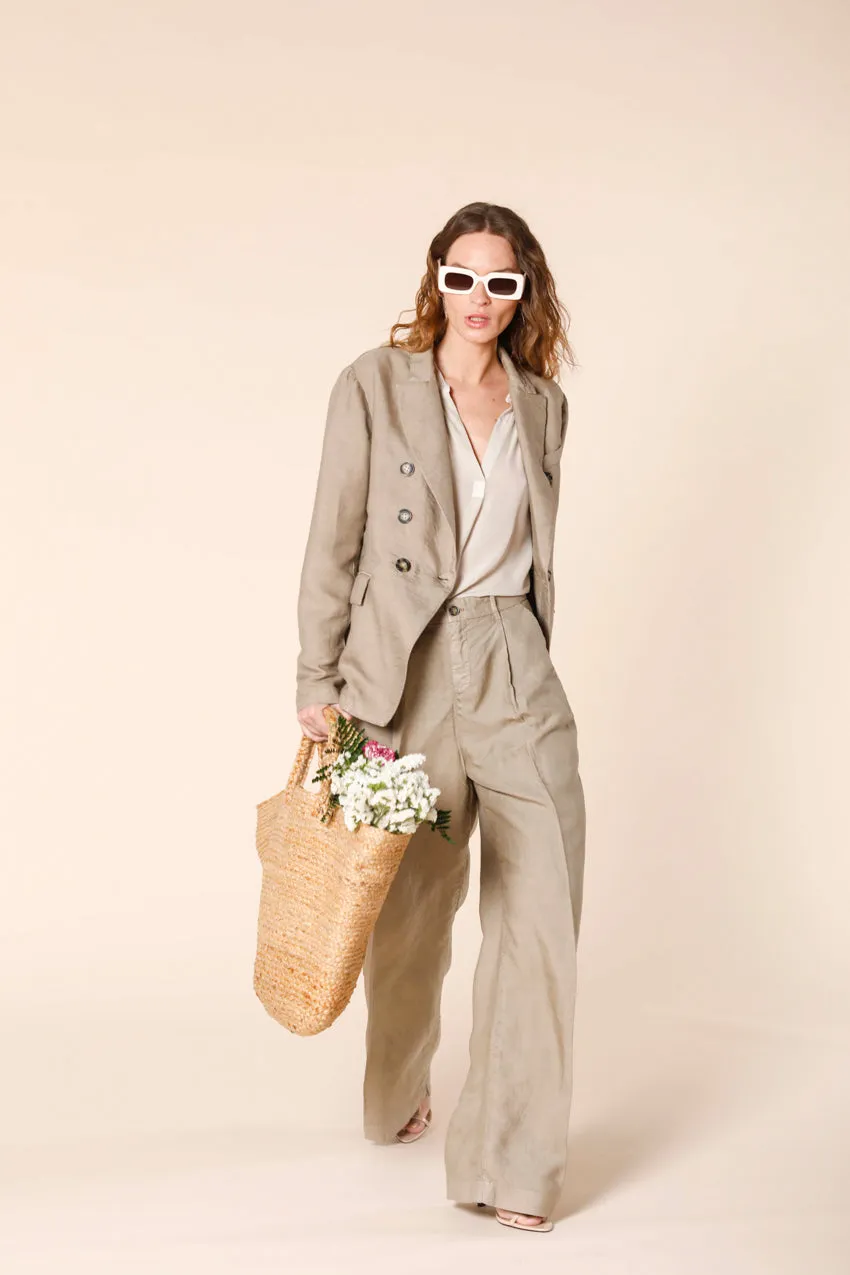 Ny Wide Pinces women's chino pants in tencel and linen straight sold by Mason's product image thumbnail 2