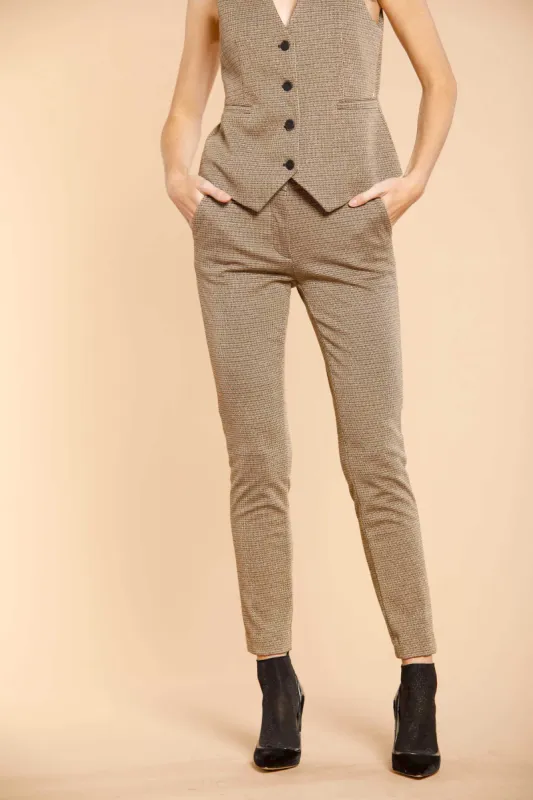 New York Slim woman lurex jersey chino pants sold by Mason's