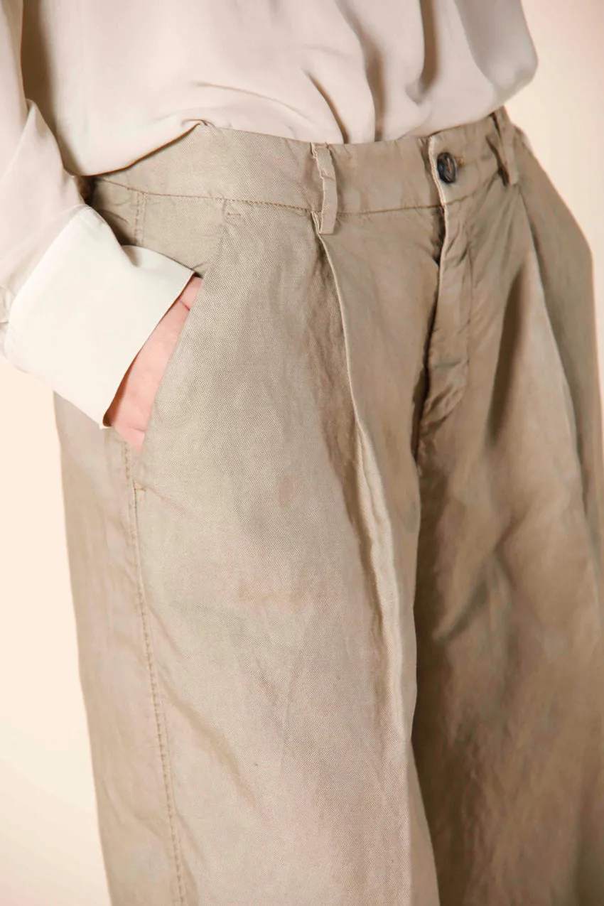Ny Wide Pinces women's chino pants in tencel and linen straight sold by Mason's product image thumbnail 3