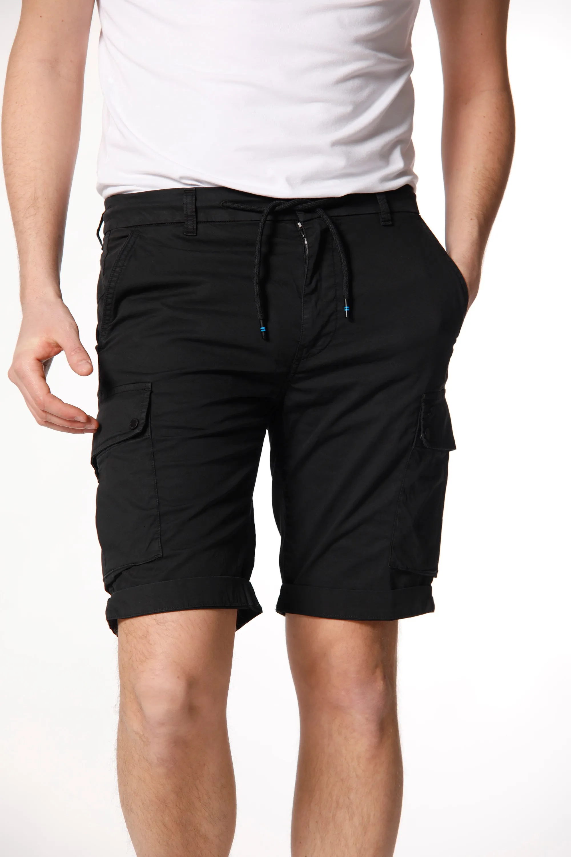 Chile Athleisure man cargo bermuda in stretch gabardine regular sold by Mason's