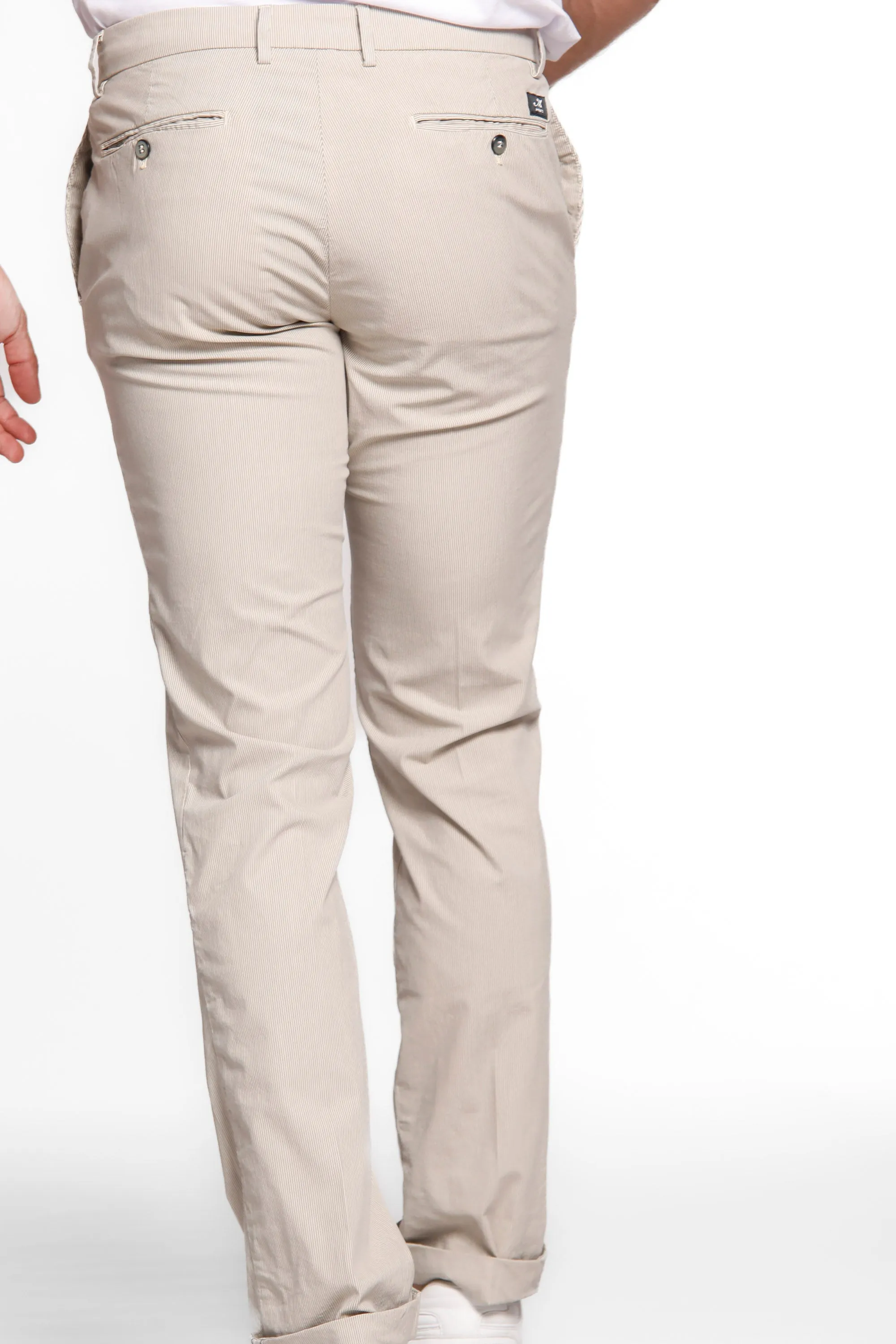 New York man chino pants in tencel and cotton with stripes pattern regular sold by Mason's product image thumbnail 4