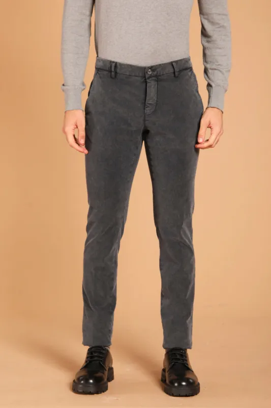 Milano Essential men's chino pants in gabardine  stretch with special washing effect extra slim fit sold by Mason's