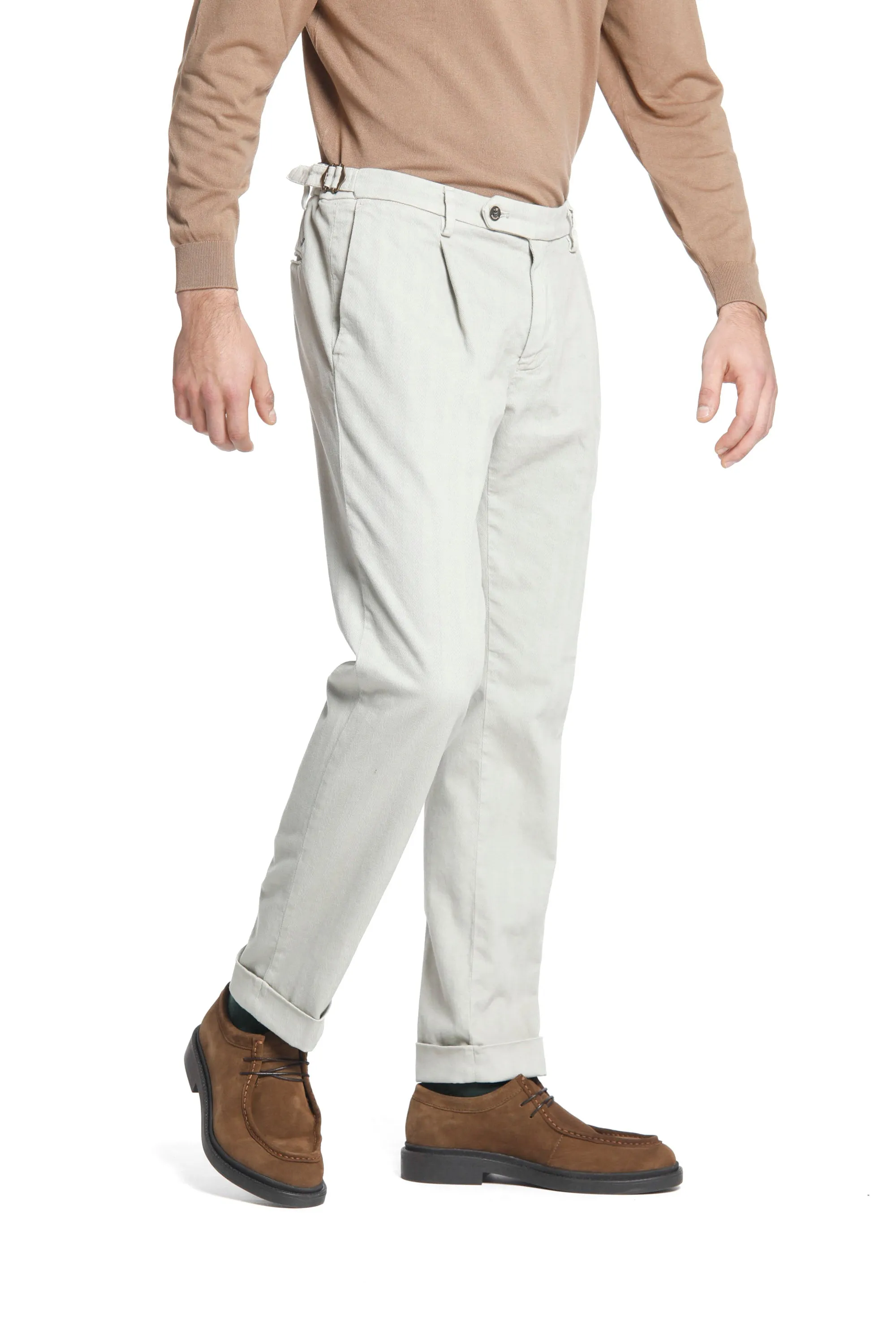 Genova Style man chino pants with resca weave regular sold by Mason's