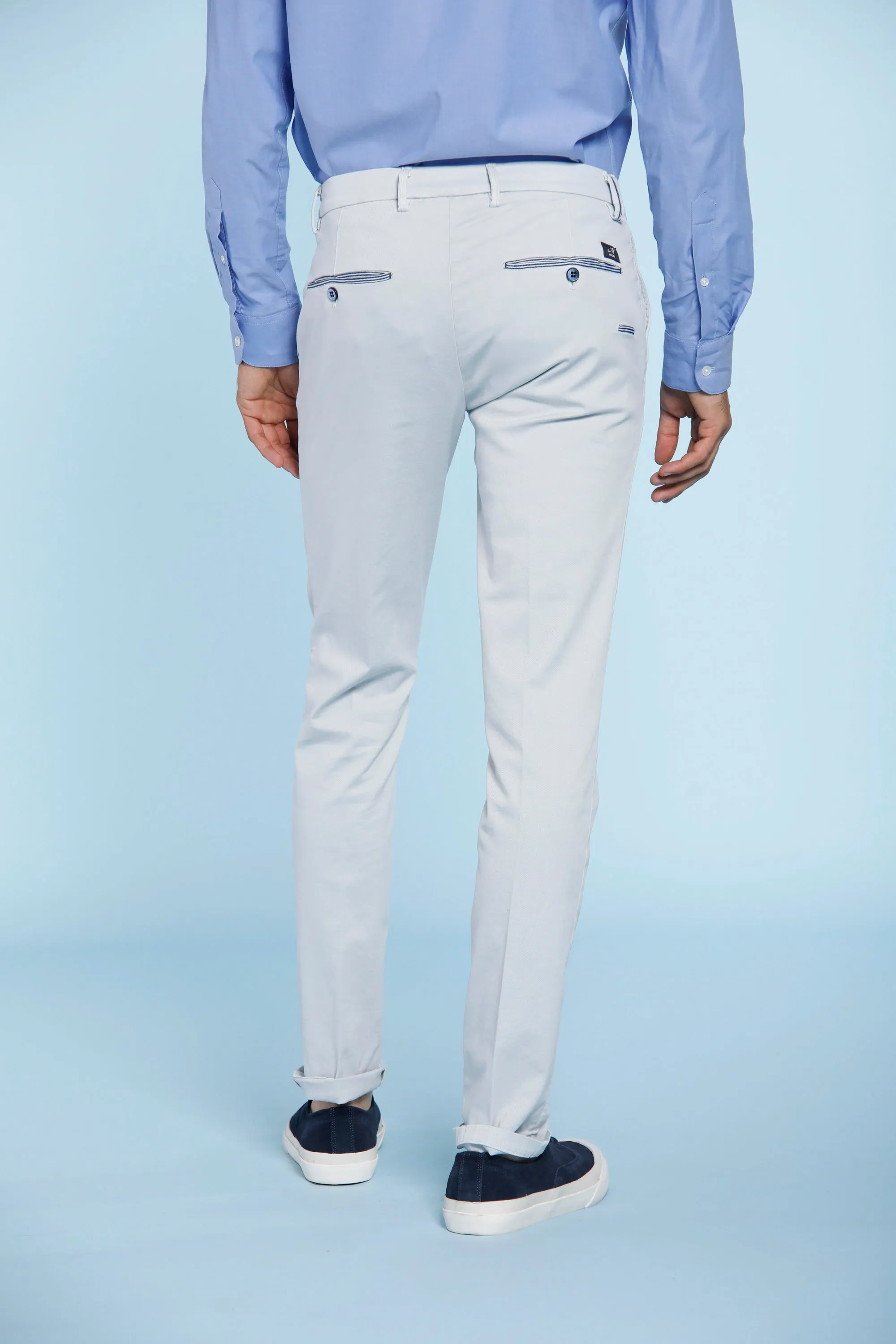 Forte dei Marmi Stripes man chino pants in cotton and tencel extra slim sold by Mason's product image thumbnail 3