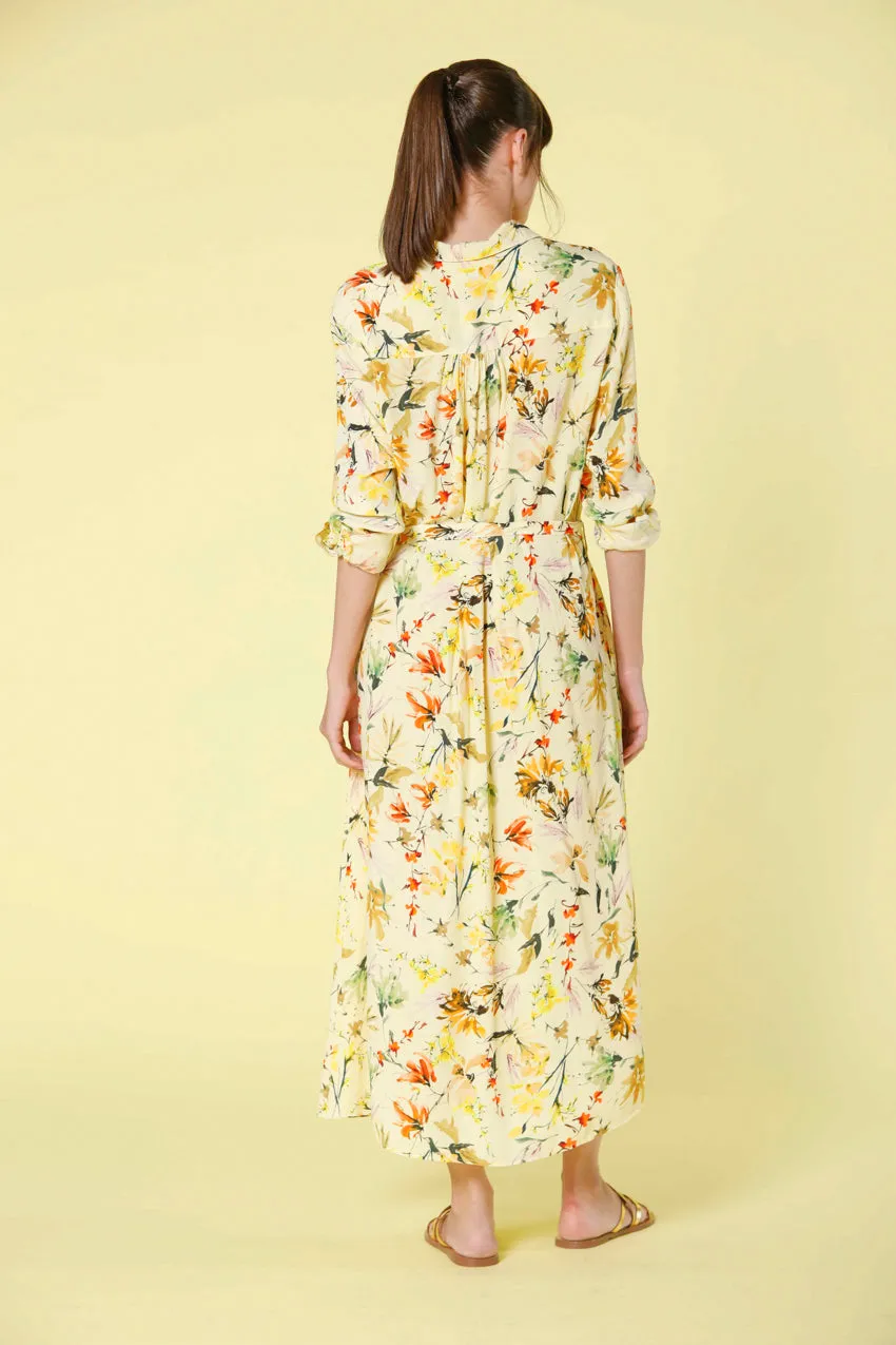 Nicole Dress woman's long dress in popeline with wildflowers pattern regular sold by Mason's product image thumbnail 4