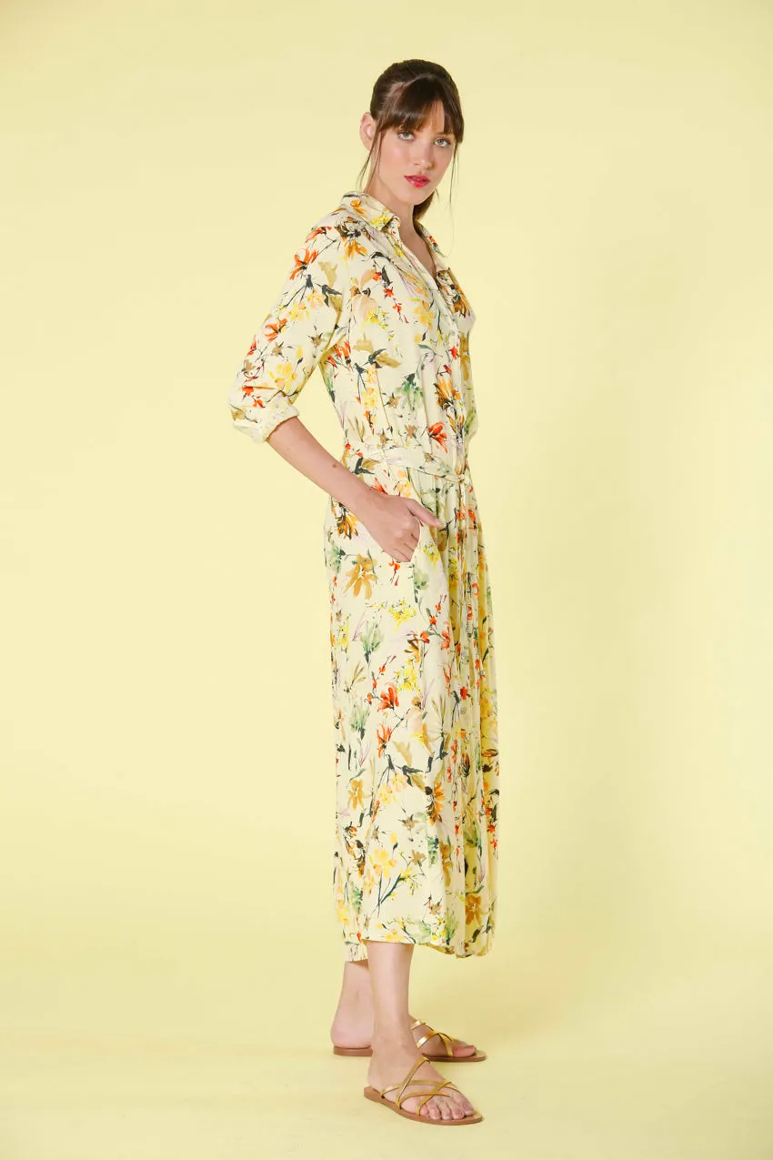 Nicole Dress woman's long dress in popeline with wildflowers pattern regular sold by Mason's product image thumbnail 3