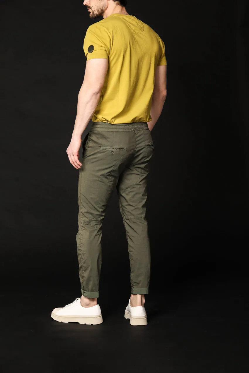 John men's chino pants in cotton and nylon logo edition carrot fit ① sold by Mason's product image thumbnail 4