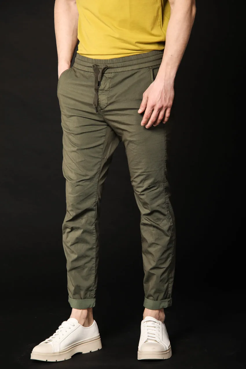 John men's chino pants in cotton and nylon logo edition carrot fit ① sold by Mason's