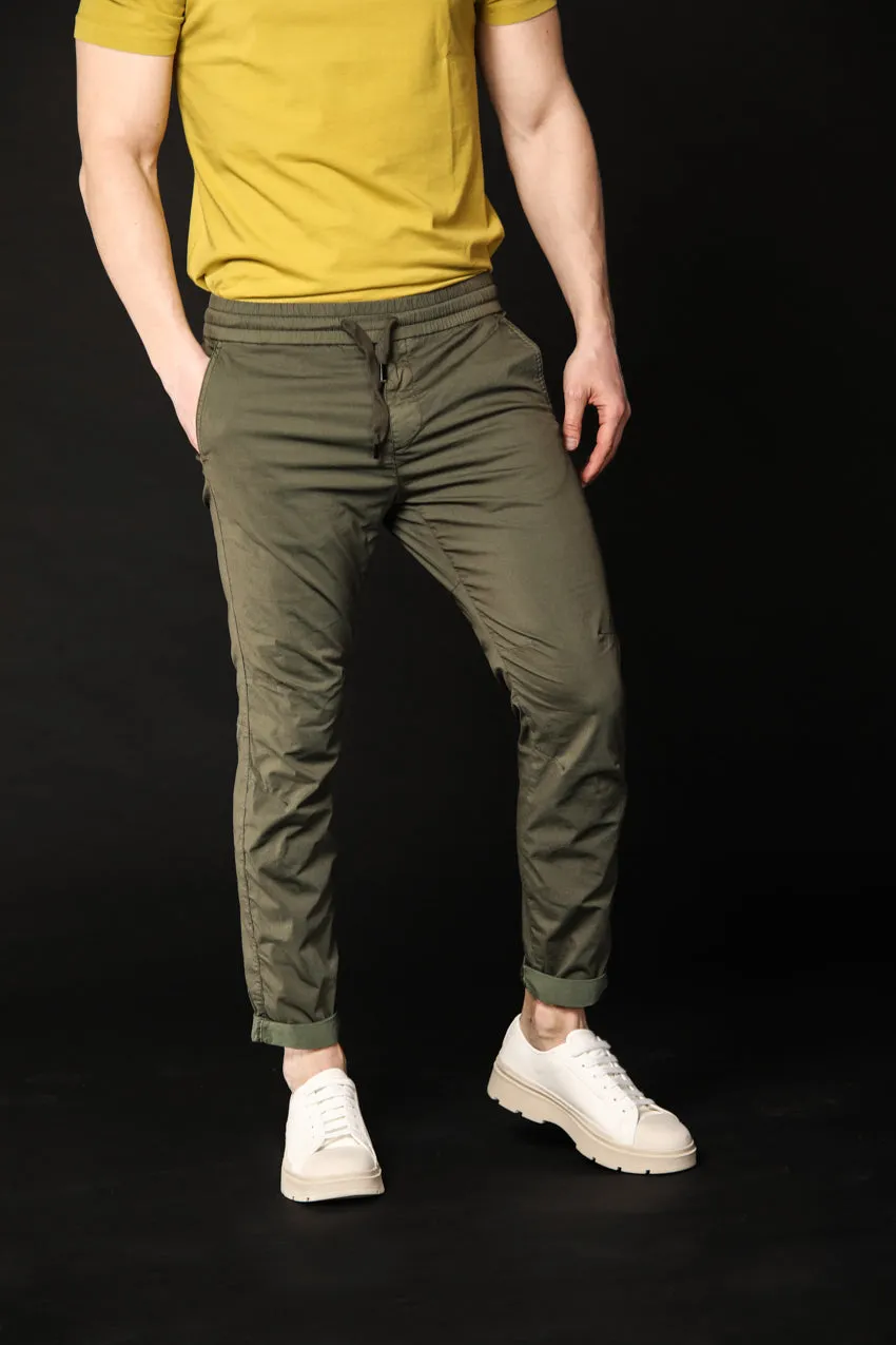 John men's chino pants in cotton and nylon logo edition carrot fit ① sold by Mason's product image thumbnail 2