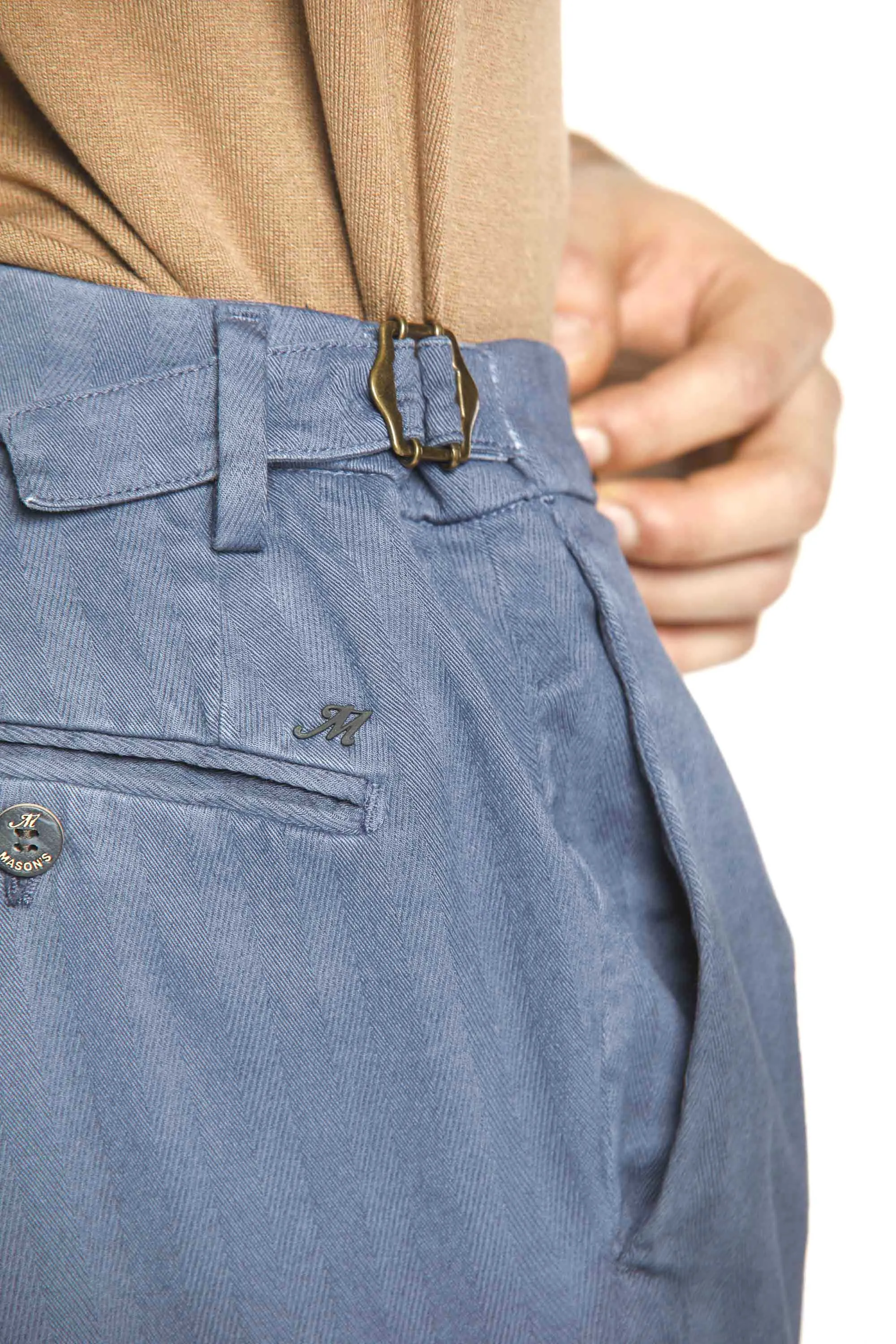 Genova Style man chino pants with resca weave regular sold by Mason's product image thumbnail 3