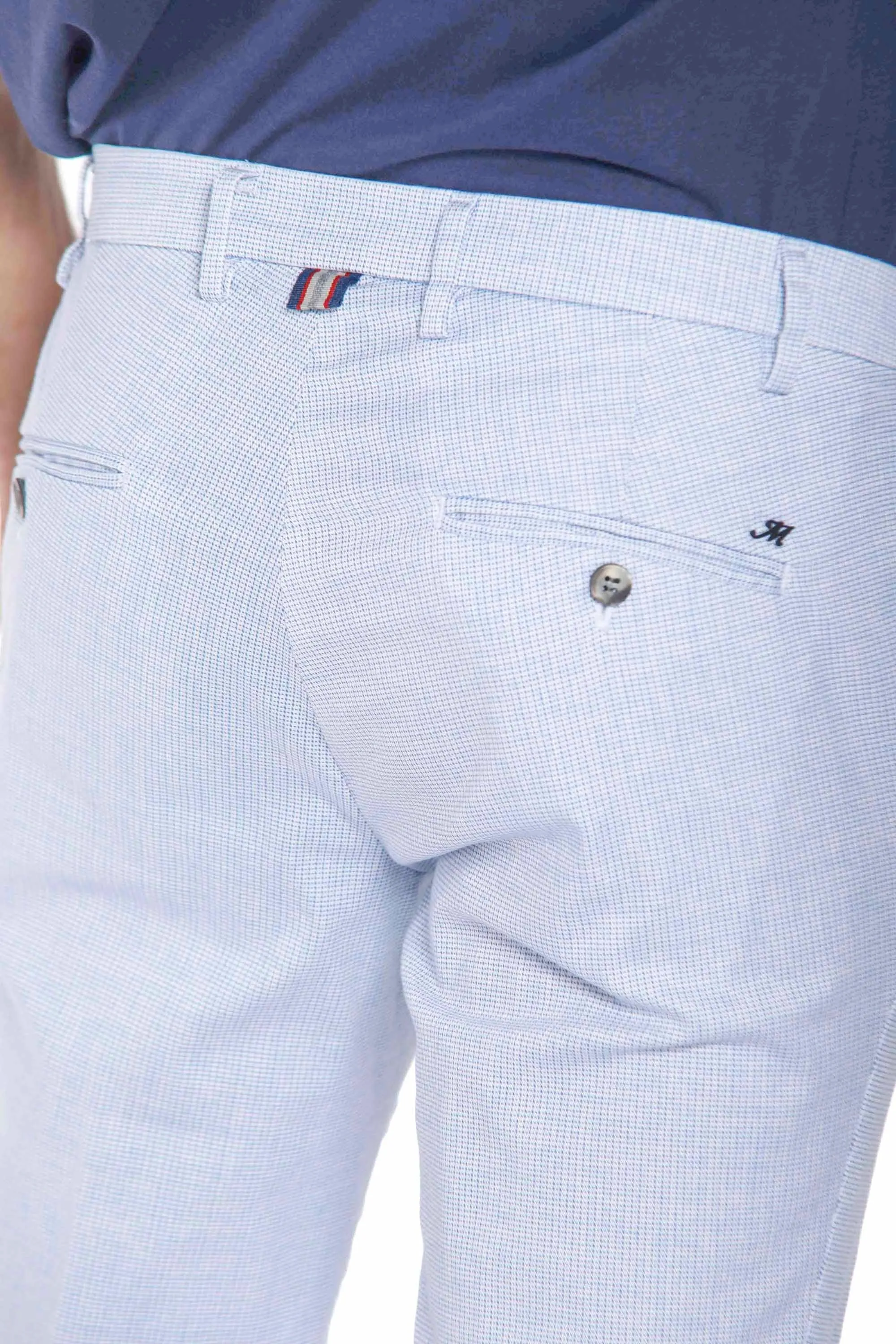 Milano Style man chino pants in cotton and tencel with microprint pattern extra slim sold by Mason's product image thumbnail 5