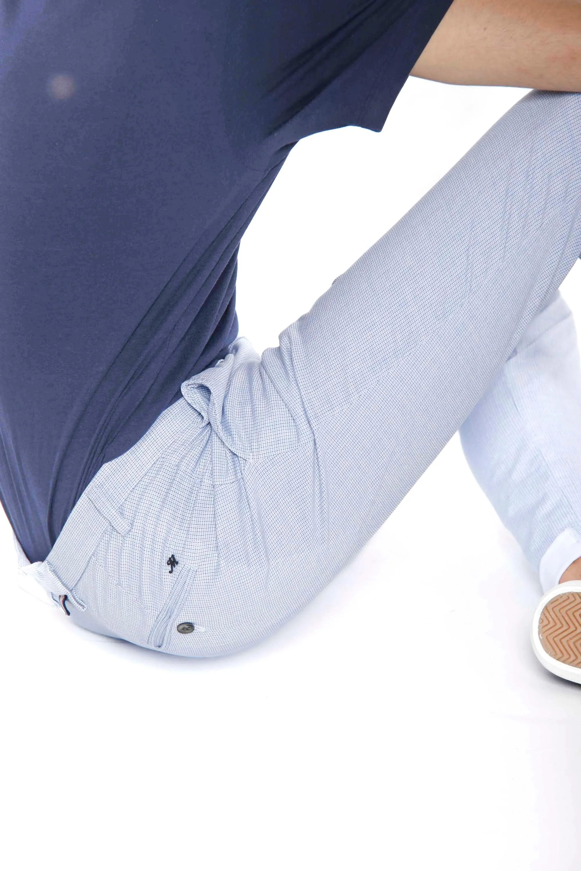 Milano Style man chino pants in cotton and tencel with microprint pattern extra slim sold by Mason's product image thumbnail 4