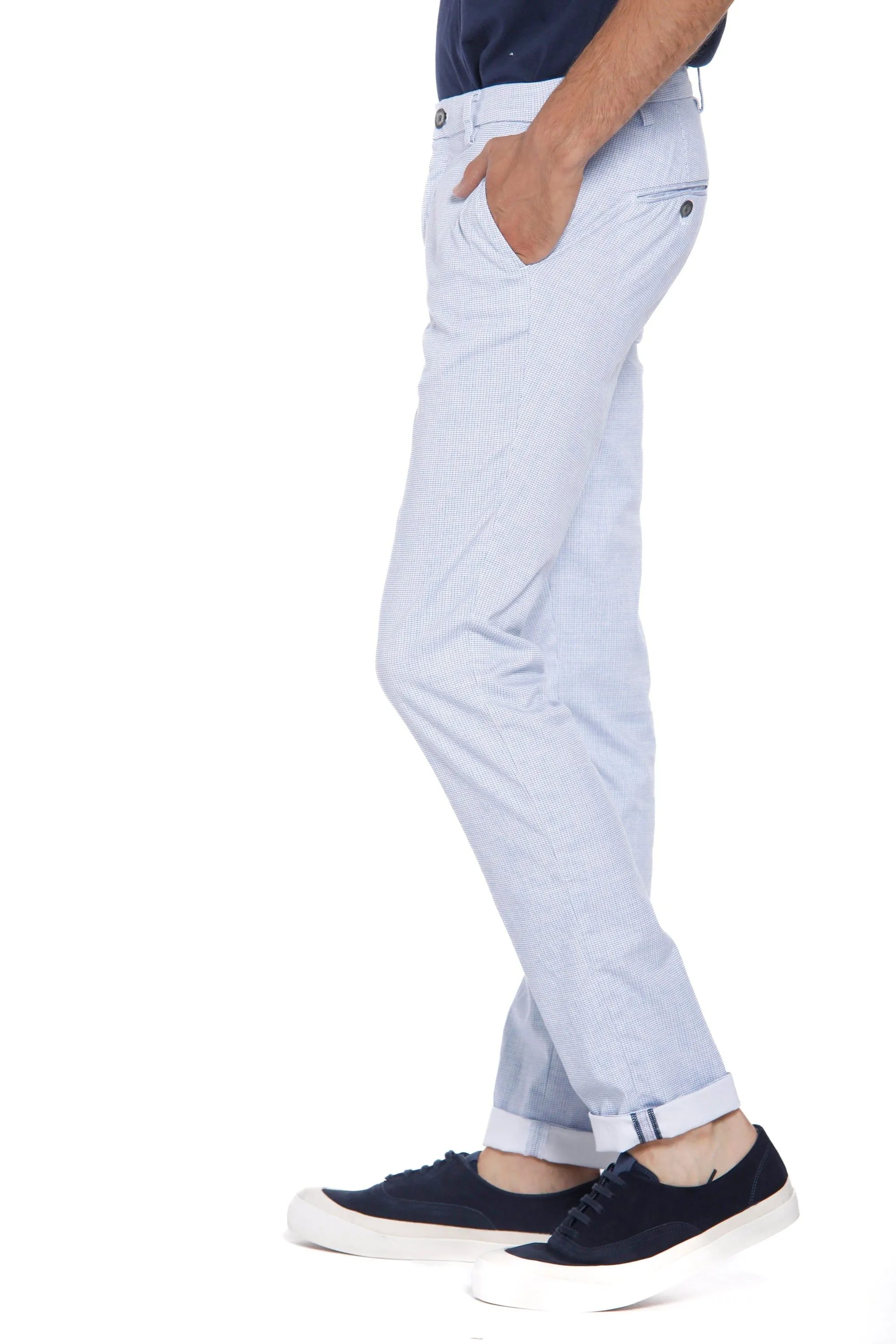 Milano Style man chino pants in cotton and tencel with microprint pattern extra slim sold by Mason's product image thumbnail 2