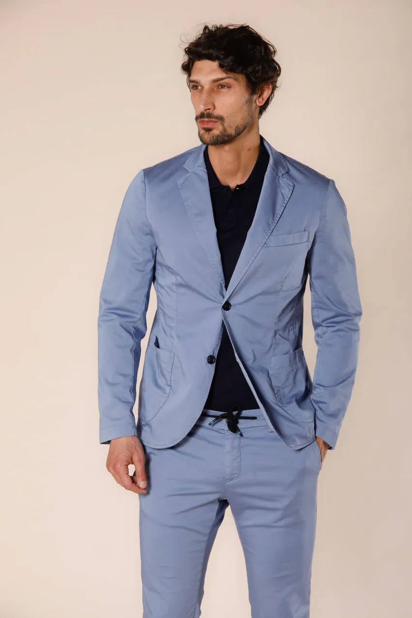 Da Vinci Travel men's blazer in tecno travel stretch satin with details regular sold by Mason's