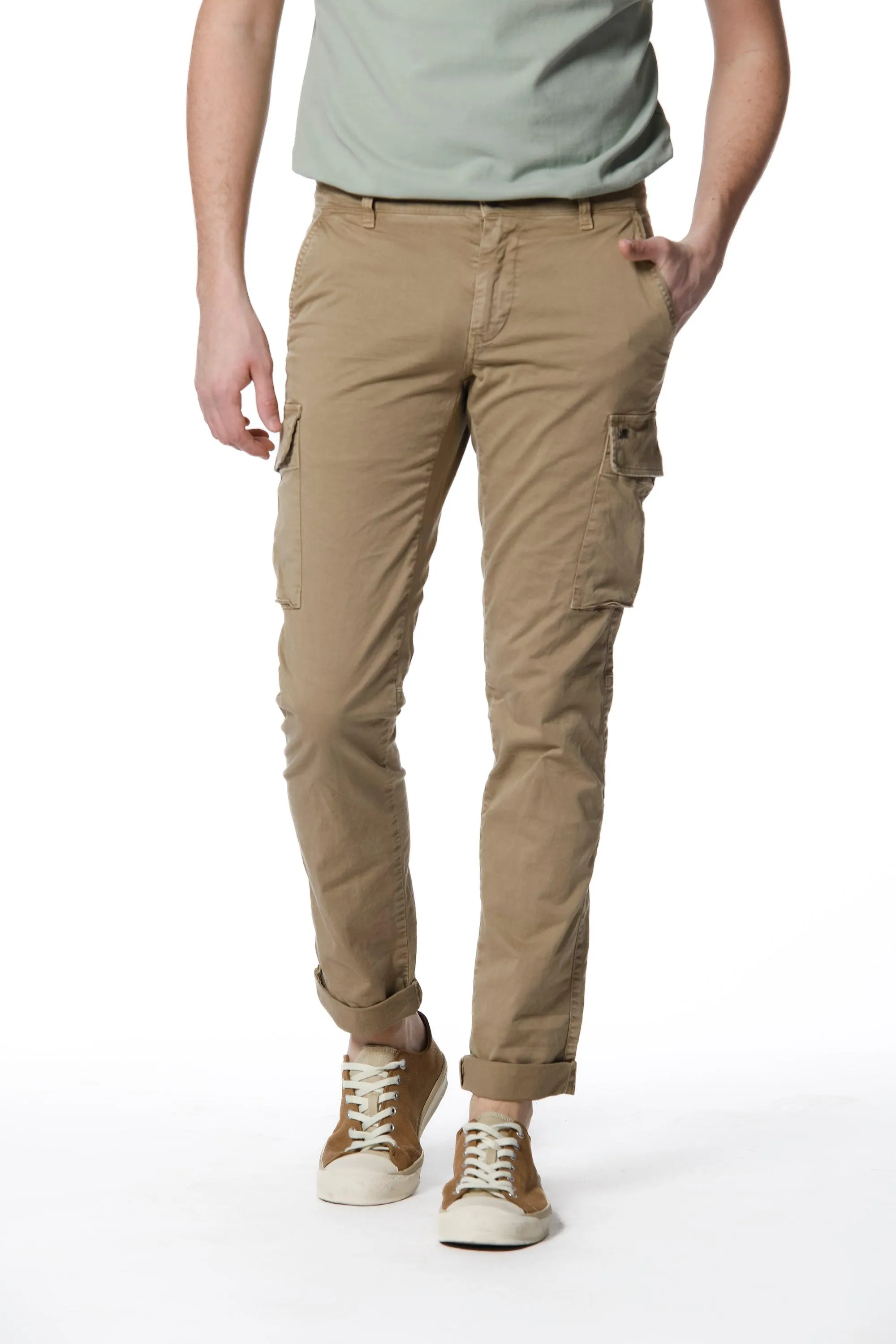 Chile man cargo pants in cotton extra slim sold by Mason's