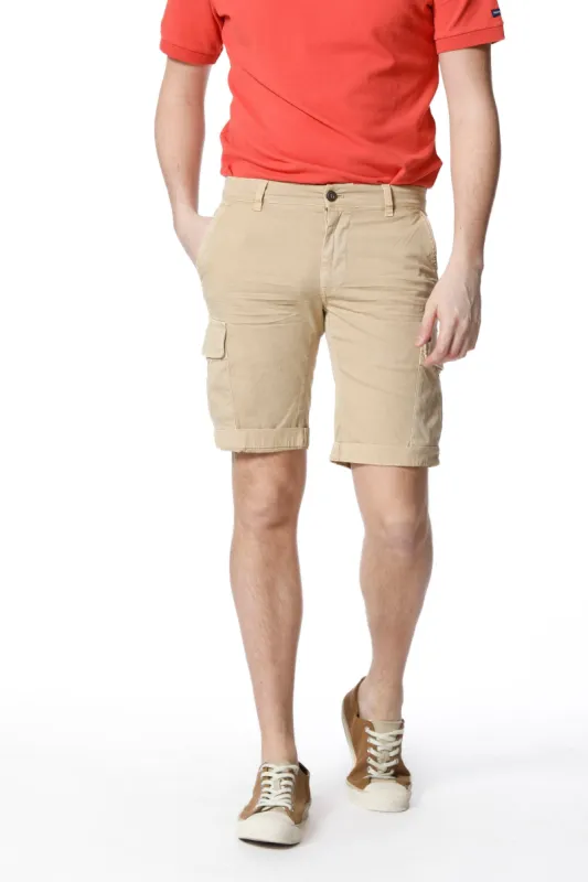 Chile man cargo bermuda in stretch satin regular ① sold by Mason's