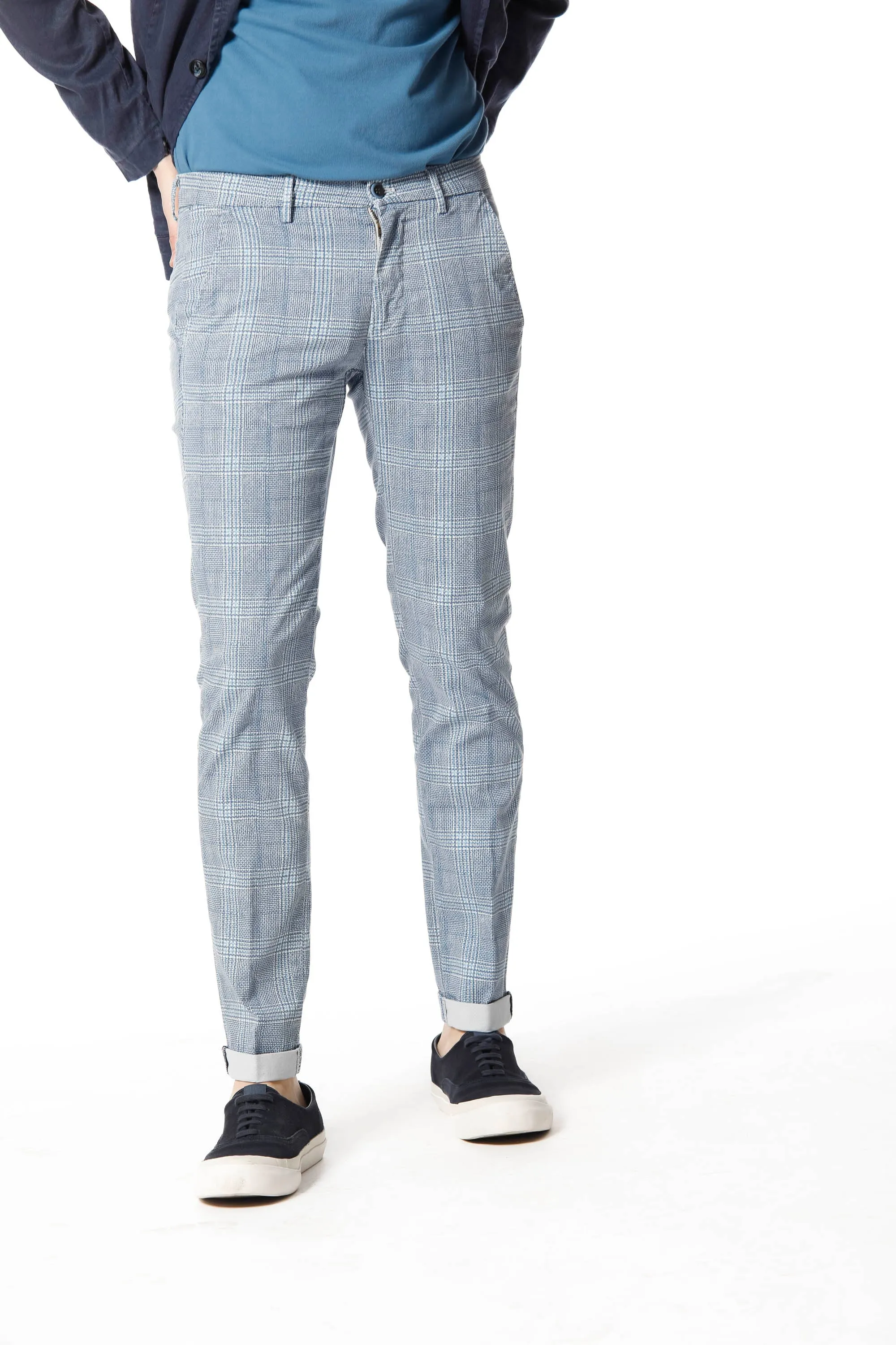 Torino Style man chino pants in cotton and tencel with wales pattern slim sold by Mason's product image thumbnail 5