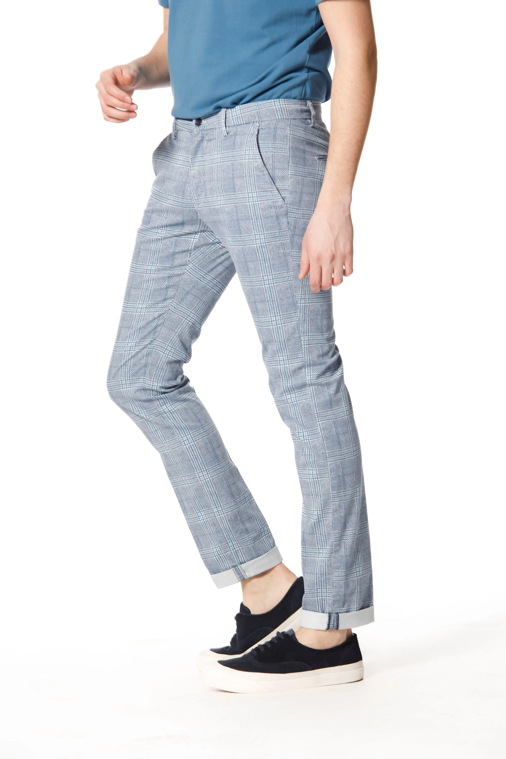 Torino Style man chino pants in cotton and tencel with wales pattern slim sold by Mason's product image thumbnail 4