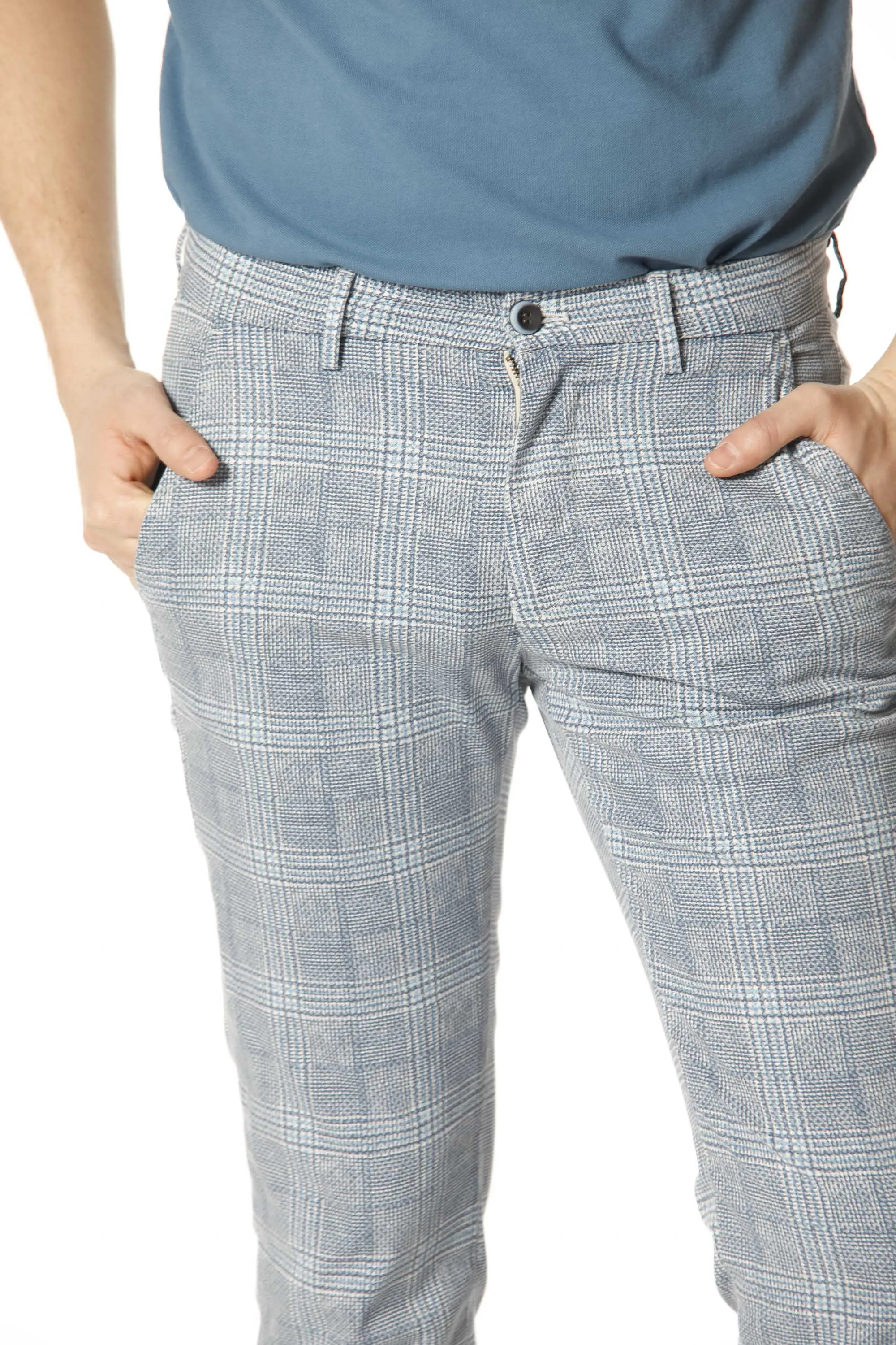 Torino Style man chino pants in cotton and tencel with wales pattern slim sold by Mason's product image thumbnail 3