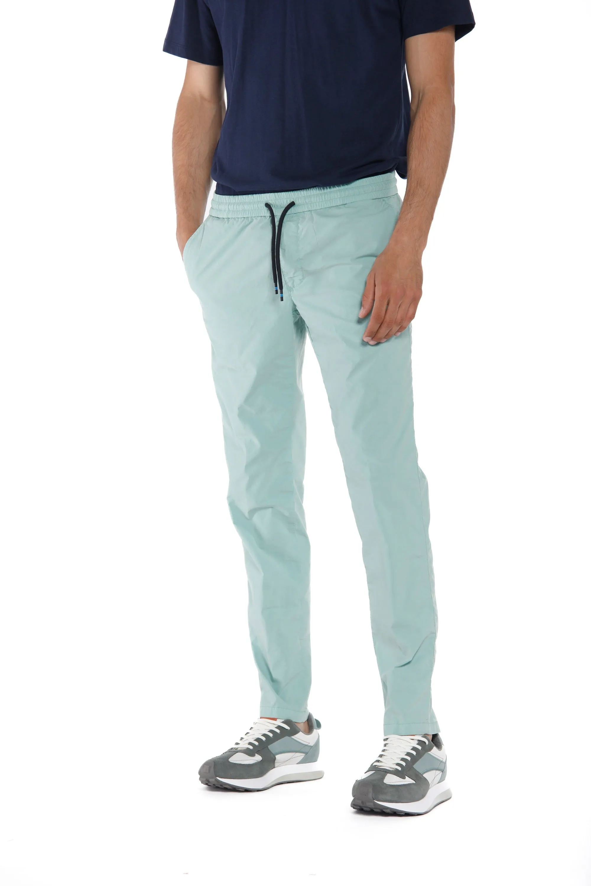 New York man chino jogger pants in tencel and cotton regular sold by Mason's