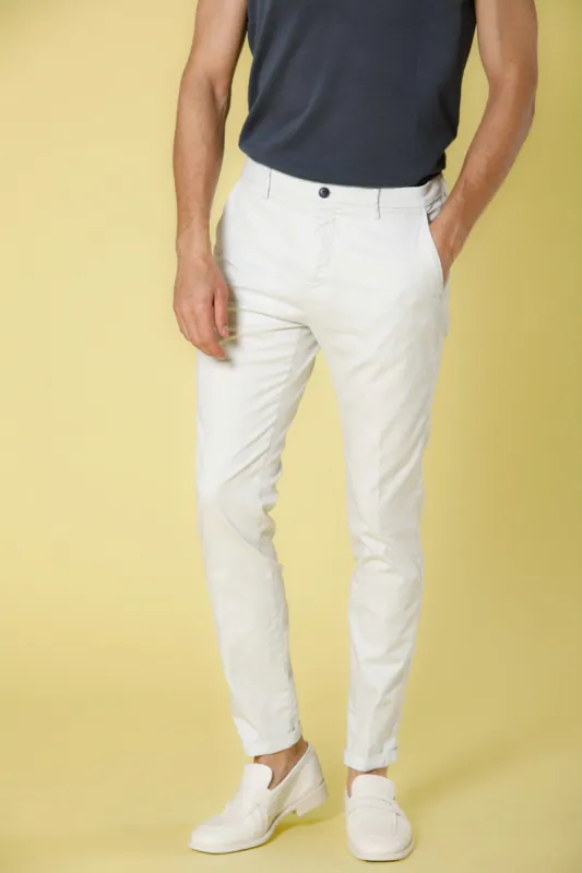 Osaka men's chino pants in cotton and tencel tricot carrot fit sold by Mason's