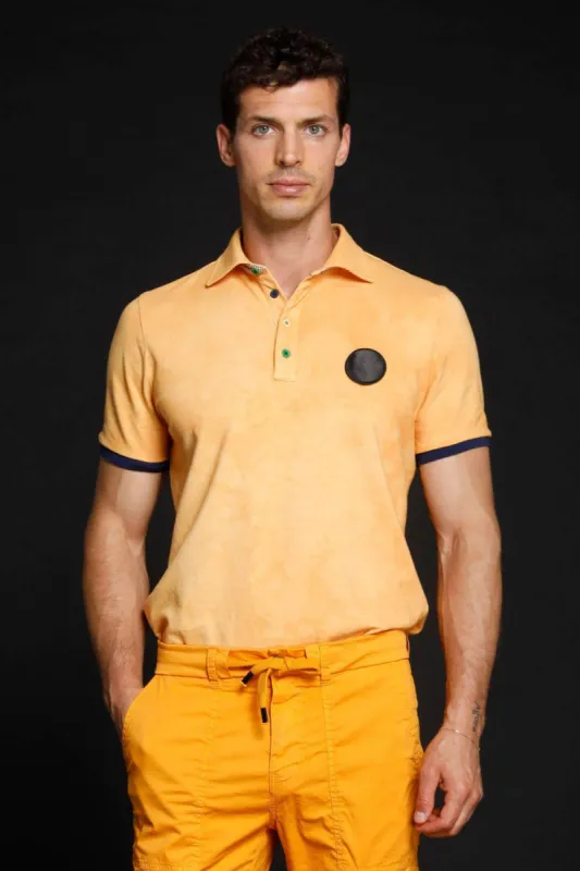 Print man polo shirt in cotton with Logo Edition patch and details sold by Mason's