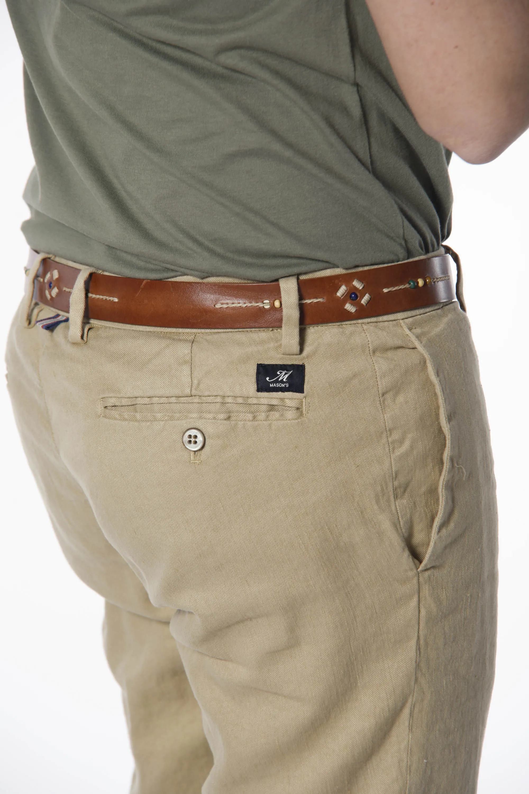 New York man chino pants in linen and cotton regular sold by Mason's product image thumbnail 3